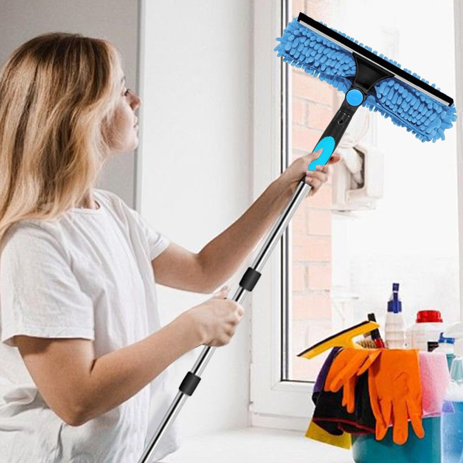 Spolverino Estendibile Strumenti Pulizia Prodotti Pulizia Rimuovi Polvere | Asta Telescopica con Spolverino da Soffitto Per Ventilatore Ragnatele Pulivetri Parete Mobili Angolo Casa