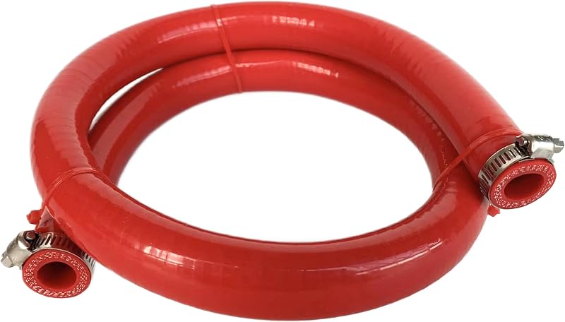 Mangueira de silicone para aquecedor automotivo bekelan 16 mm, reforço 4 camadas, vermelha – 1,52 m
