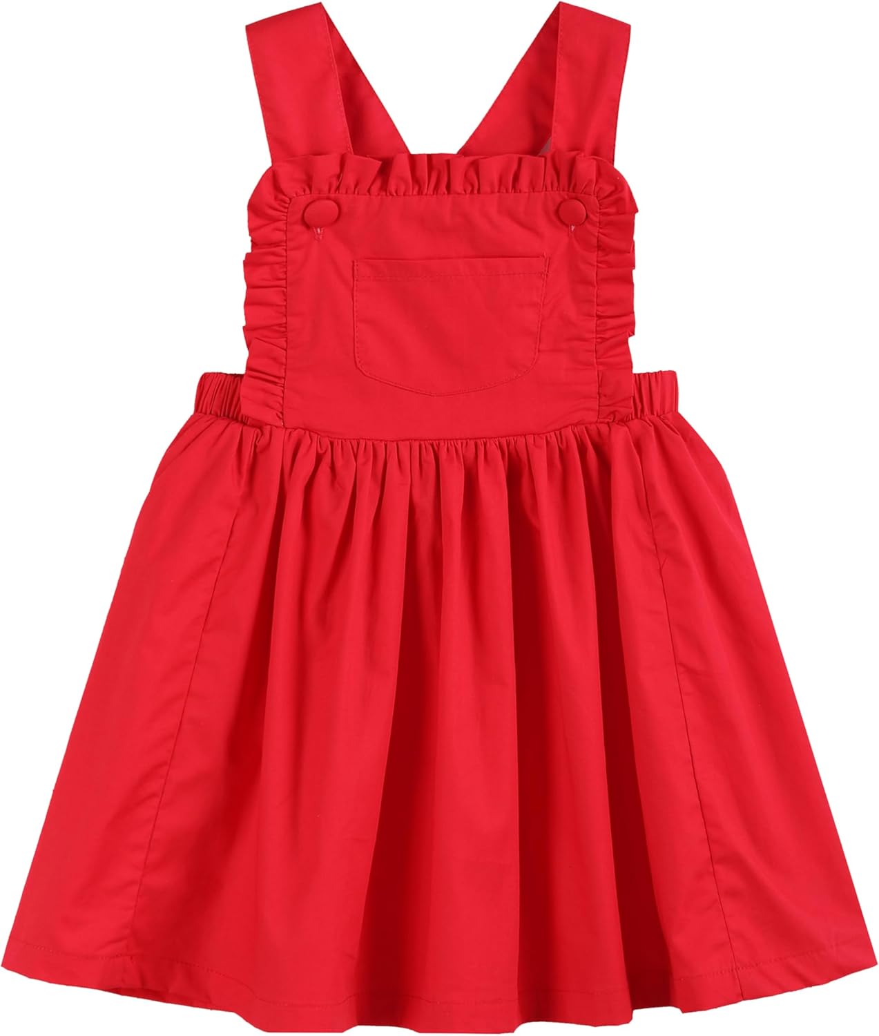 Lil cactus Baby & Girls Light Pink Ruffle Jumper Dress