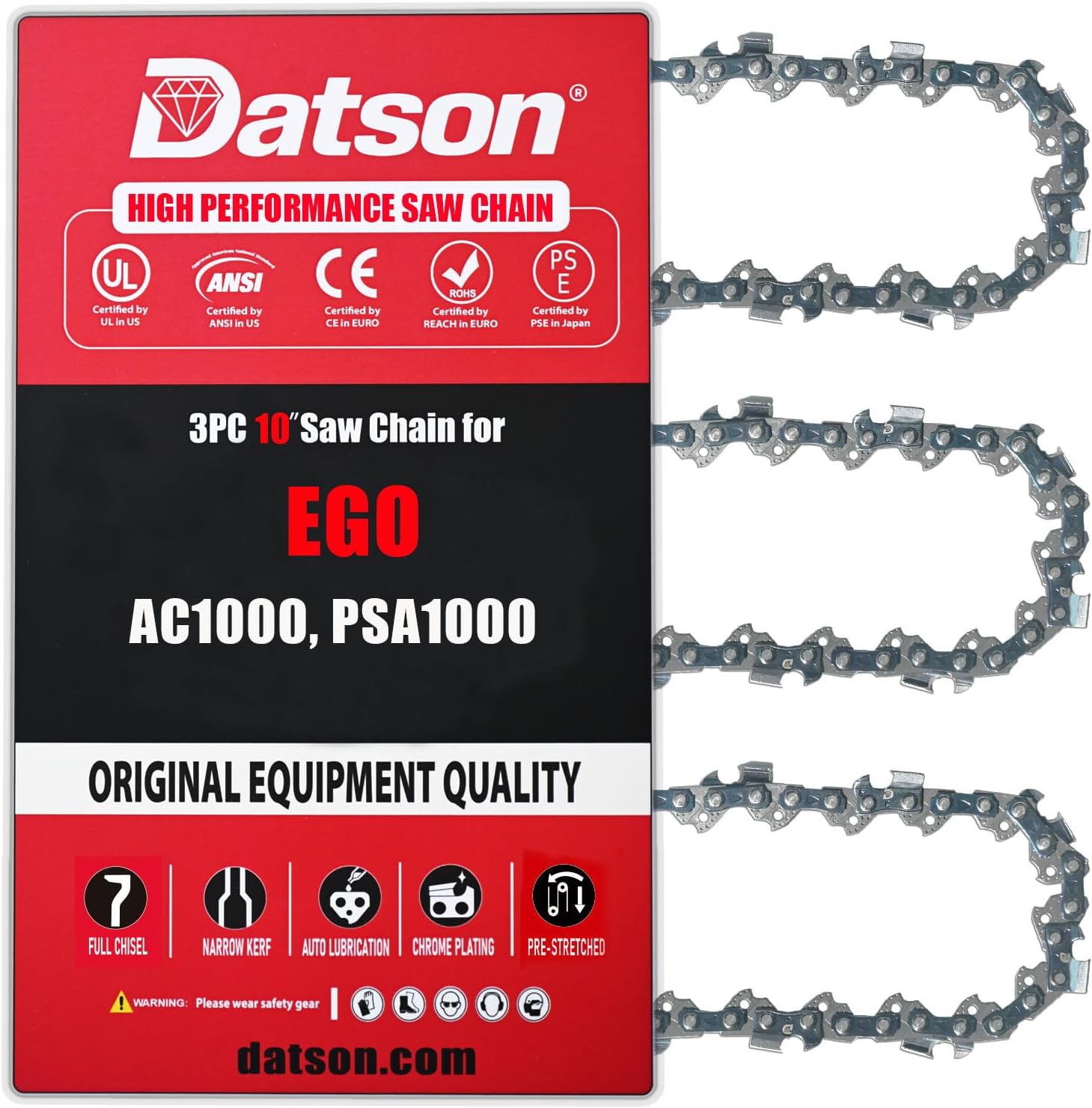 10" Pole Saw Chain for EGO PSA1000/MPS1001/MPS1000/PPSX2504-AC1000 EGO 56V Chainsaw, Not for the EGO PS1000,PS1001