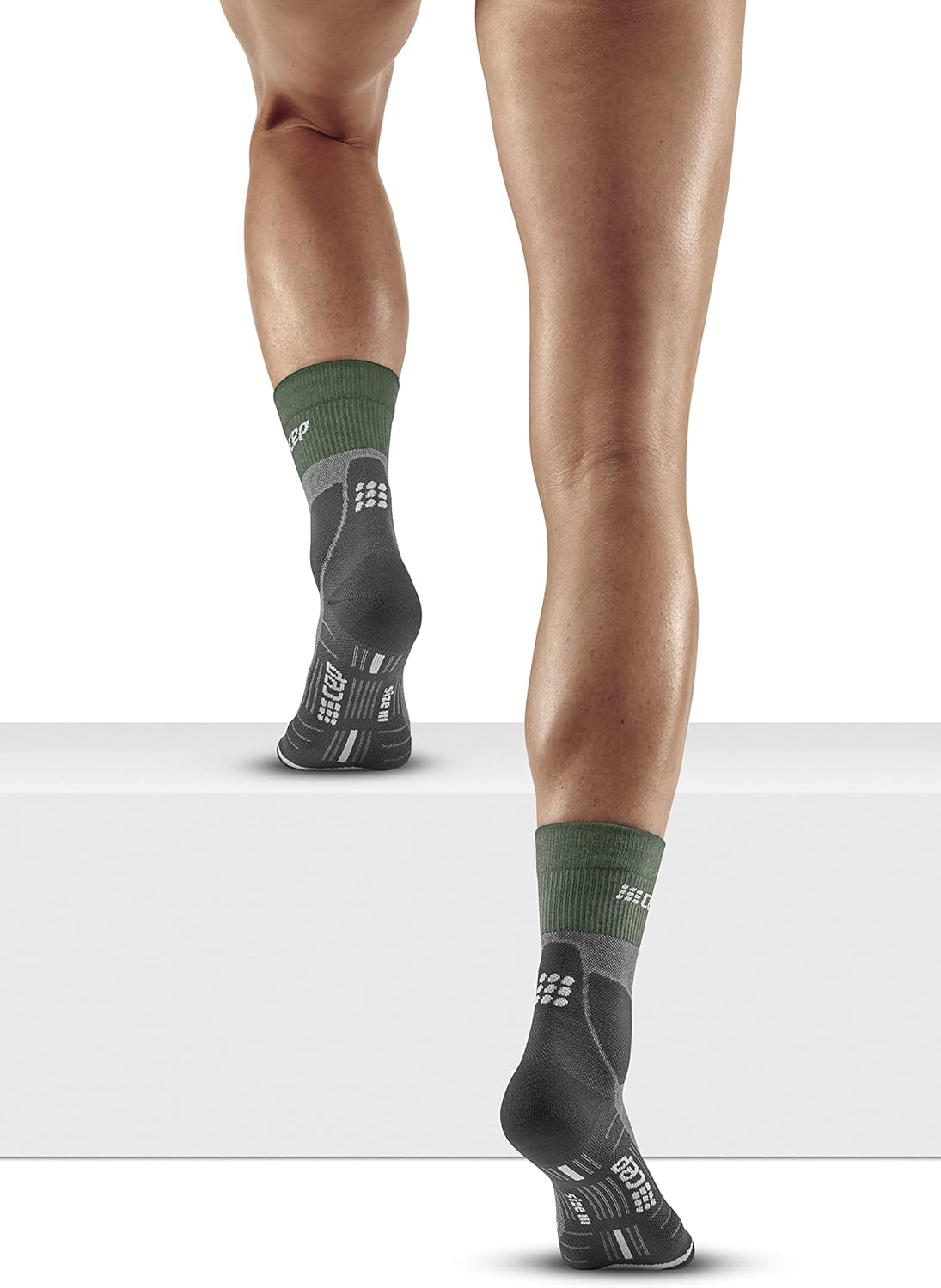 CEP Women’s Outdoor Compression Crew Cut Socks Outdoor Merino Mid-Cut Socks