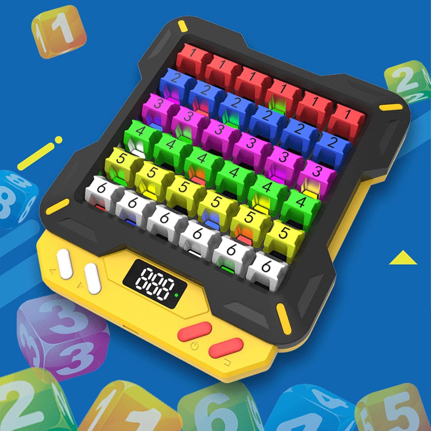 Naroote Sudoku Training Puzzle Toy, 6x6 Electronic Sudoku Game for Kids Adults, with 3500+ Challenges to Enhance Logical Thinking Skills, Brain Teaser for Travel Family Activities