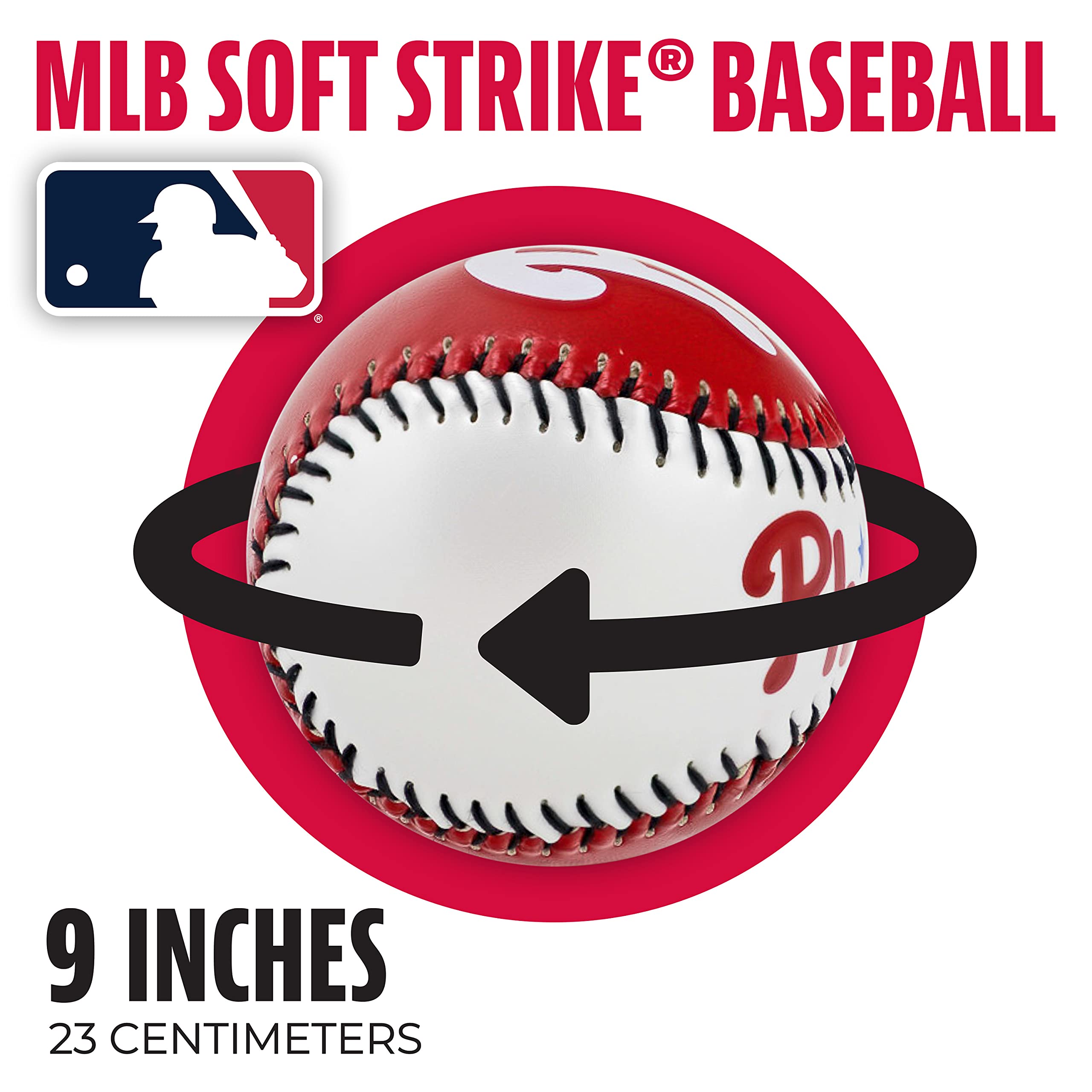 Philadelphia Philies MLB Team Baseball – Pelotas suaves con logotipo del equipo de la MLB – Béisbol de juguete para niños – Gran decoración para escritorios y oficina 2