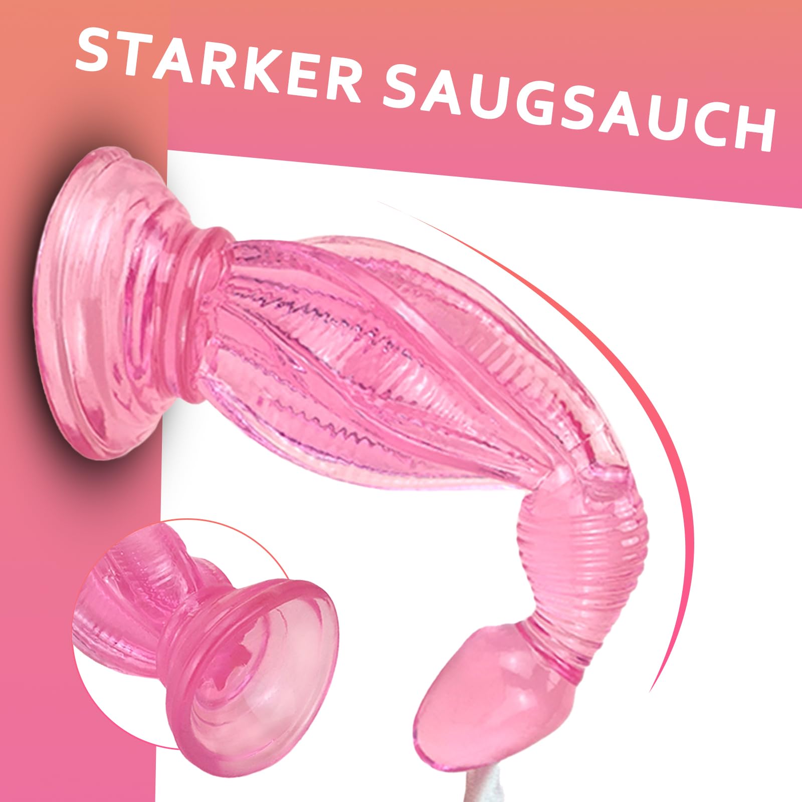 Consolador anal BDSMAGE con ventosa, consolador anal de fantasía, tapón anal, consolador con cola para hombres y mujeres, juguetes sexuales eróticos para parejas, sexo extremo (L)