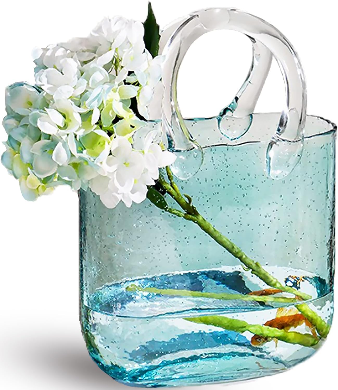 Amazon.com: GRXWNIN Glass Purse Vase for Flowers Unique Bag Vase Within ...