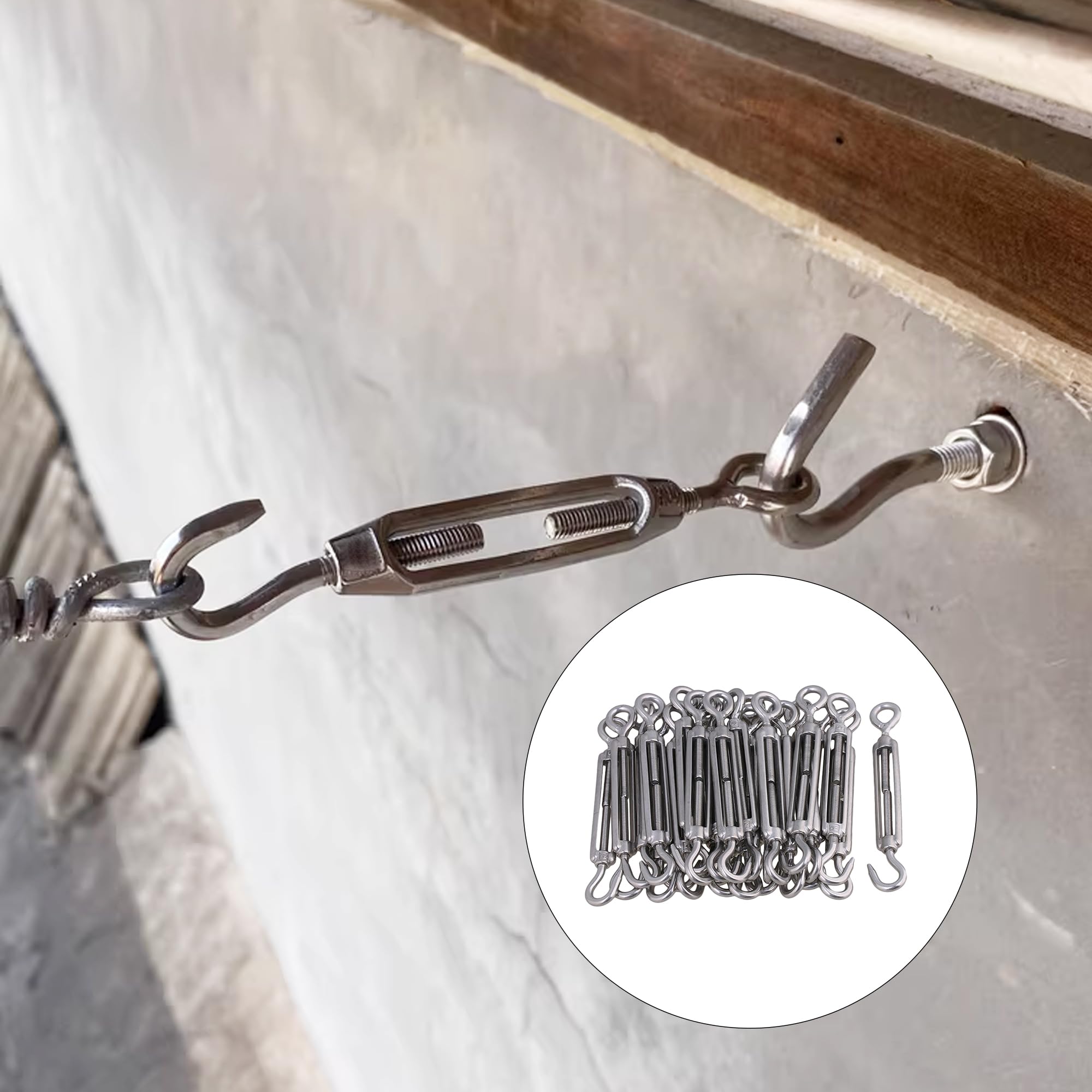115ft 304 Stainless Steel Wire Rope Kit With Turnbuckles & Hardware – 1/16 Inch, For DIY Railings, Clotheslines & More - View #10