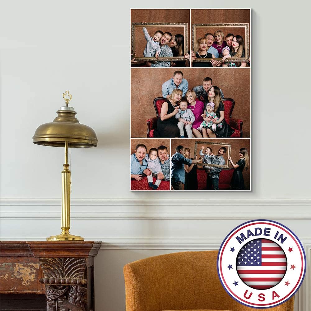 NWT Custom Canvas Prints with Your Photos Collage Idea, Personalized Canvas Pictures for Wall to Print Framed 10x8 inches