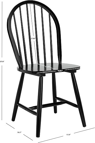 Miniatura 3 de Safavieh Home Camden de 18 pulgadas estilo granja con respaldo de barrotes negros Negro -,Gris,Natura/Negro,Blanco