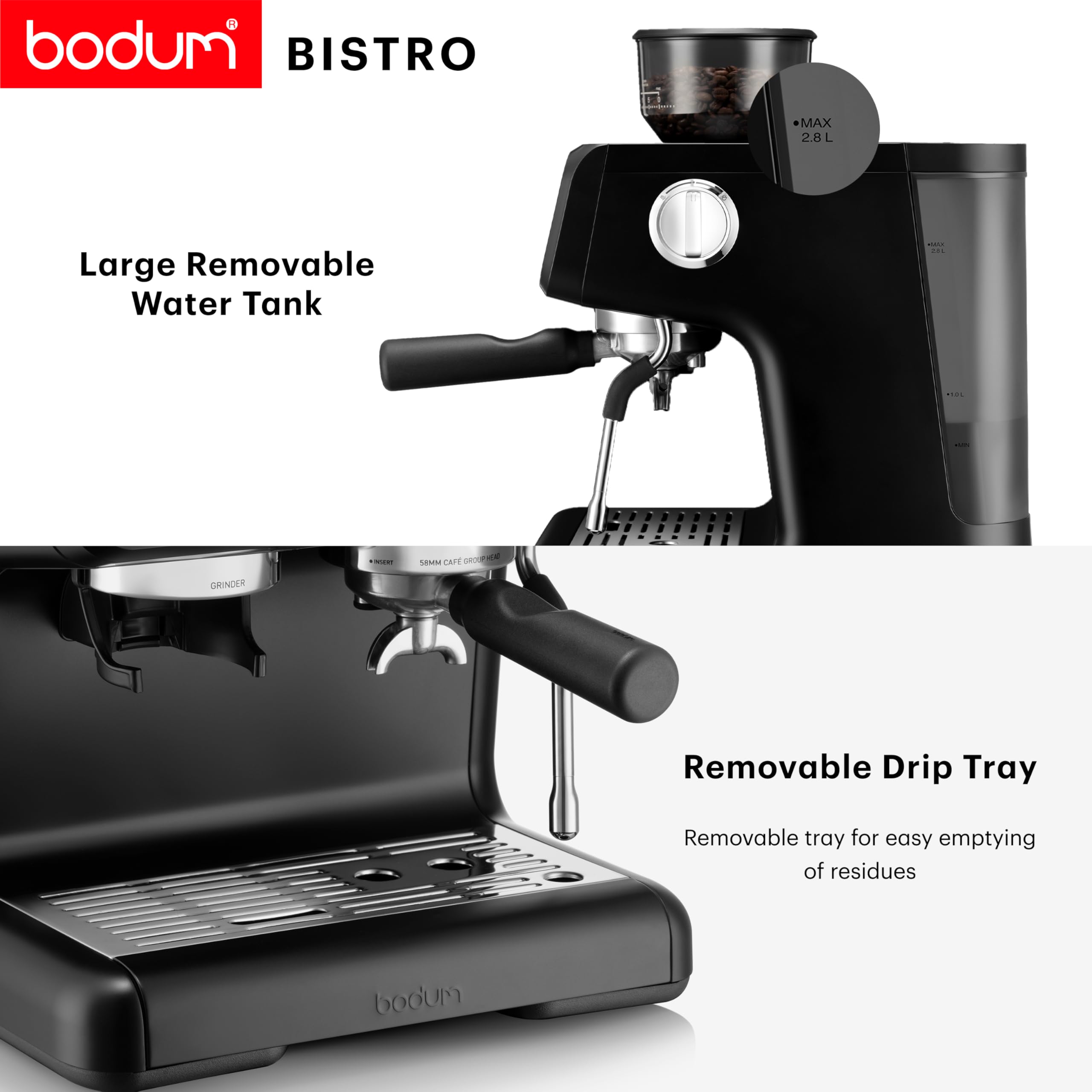 Amazon.co.jp: Bodum Bistro 電動エスプレッソマシン ステンレス