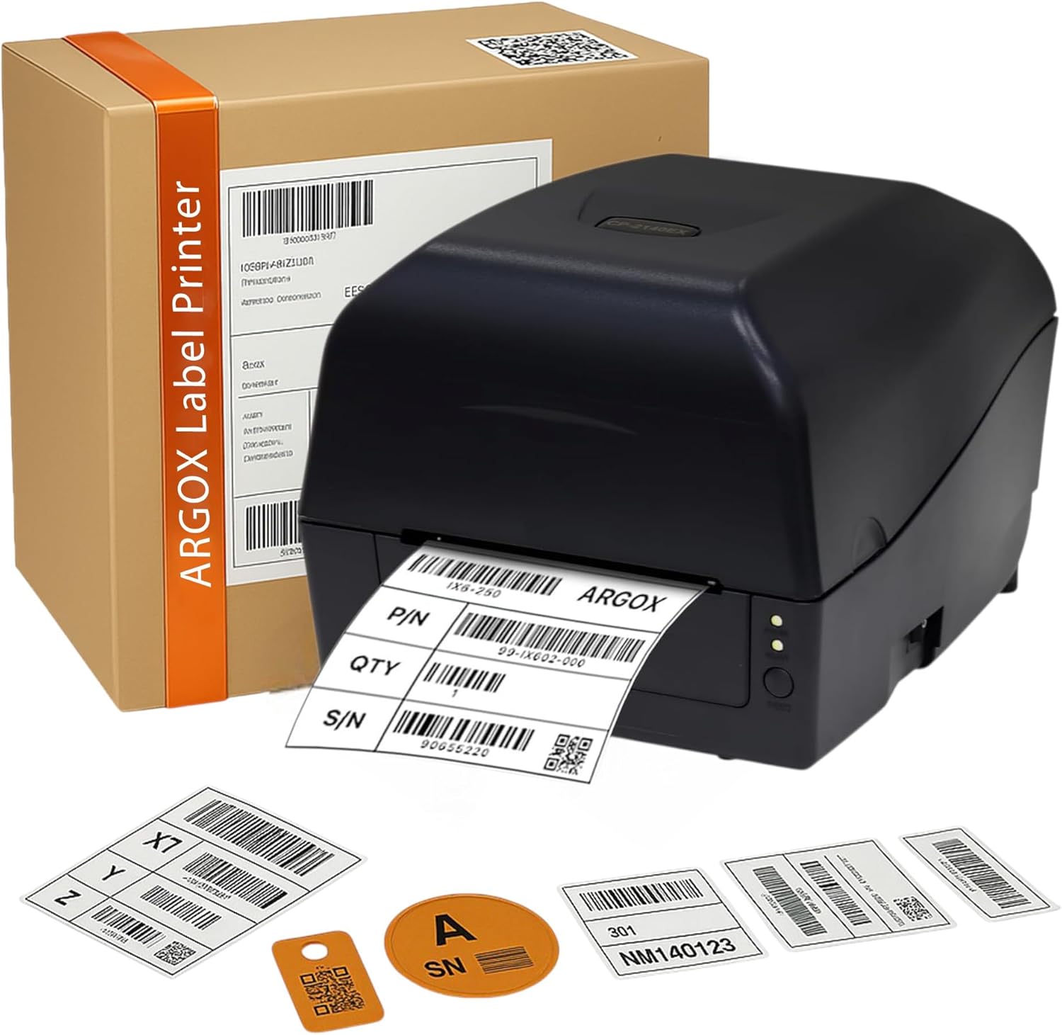 ARGOX CP-2140EX Pro 4" Thermal Transfer Ethernet Barcode Printer | 300M Ribbon Capacity for WMS & Warehouse Operations | For 4x6 Shipping & Logistics Labels | 203 DPI, USB, RS-232 | Reliable SI Choice