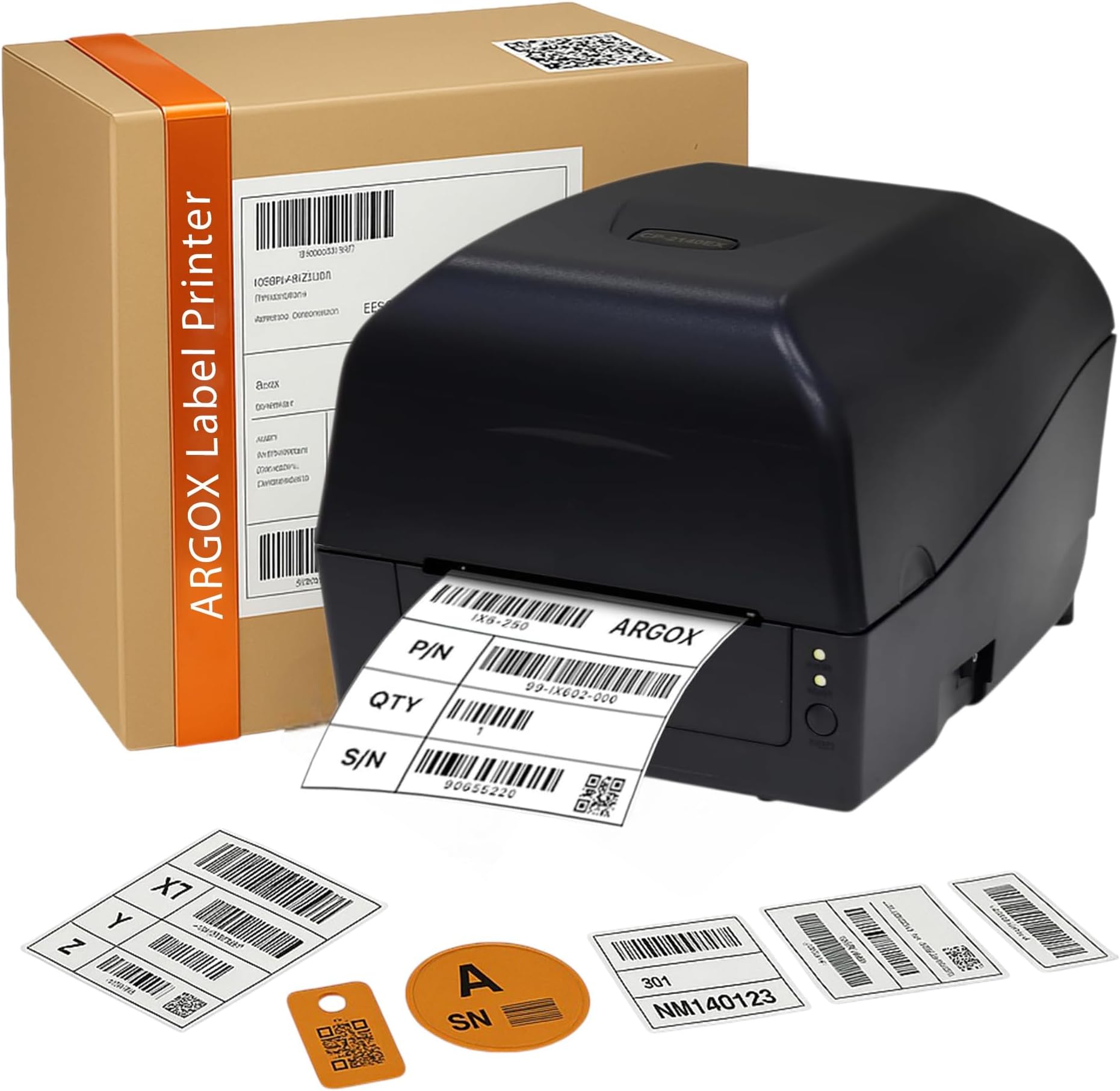 ARGOX CP-2140EX Pro 4" Thermal Transfer Ethernet Barcode Printer | 300M Ribbon Capacity for WMS & Warehouse Operations | For 4x6 Shipping & Logistics Labels | 203 DPI, USB, RS-232 | Reliable SI Choice