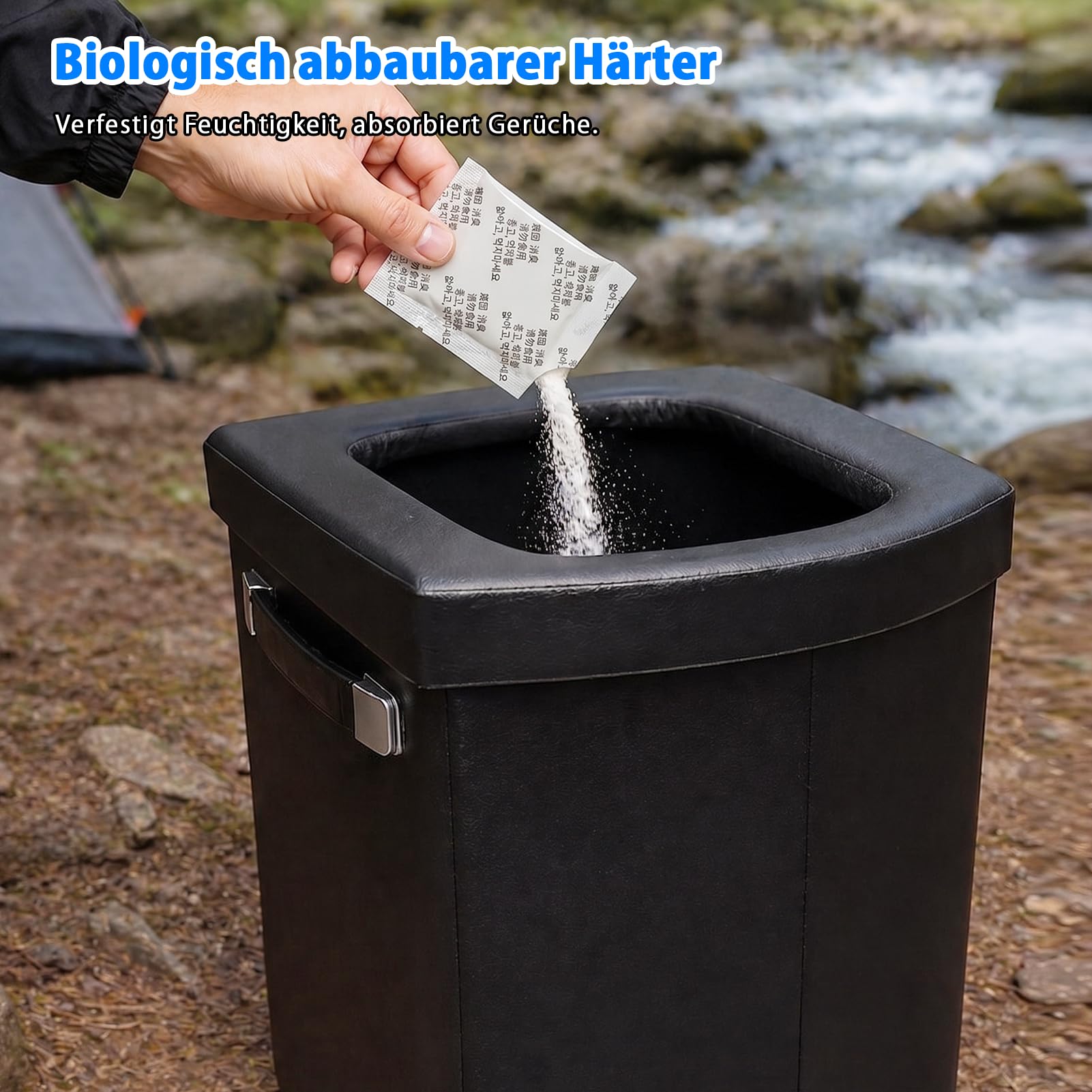 WETCEAOM Campingtoilette, Mobile Toilette, Trenntoilette, Tragbare Toilette für Draußen oder Drinnen,faltbares Töpfchen für Autocamping