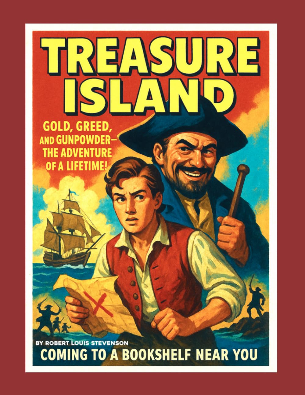 Treasure Island (Large Print Lucky Pineapple Books Edition)