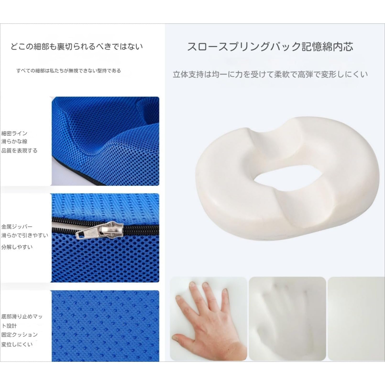 Amazon.co.jp: Qinaaiu 男性 円座クッション 痔 前立腺炎 洗える