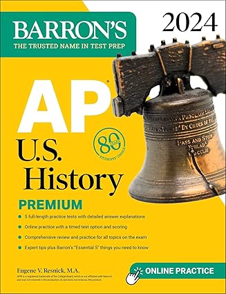 AP U.S. History Premium, 2024: Comprehensive Review With 5 Practice Tests + an Online Timed Test Option (Barron's AP Prep)-Wow! eBook