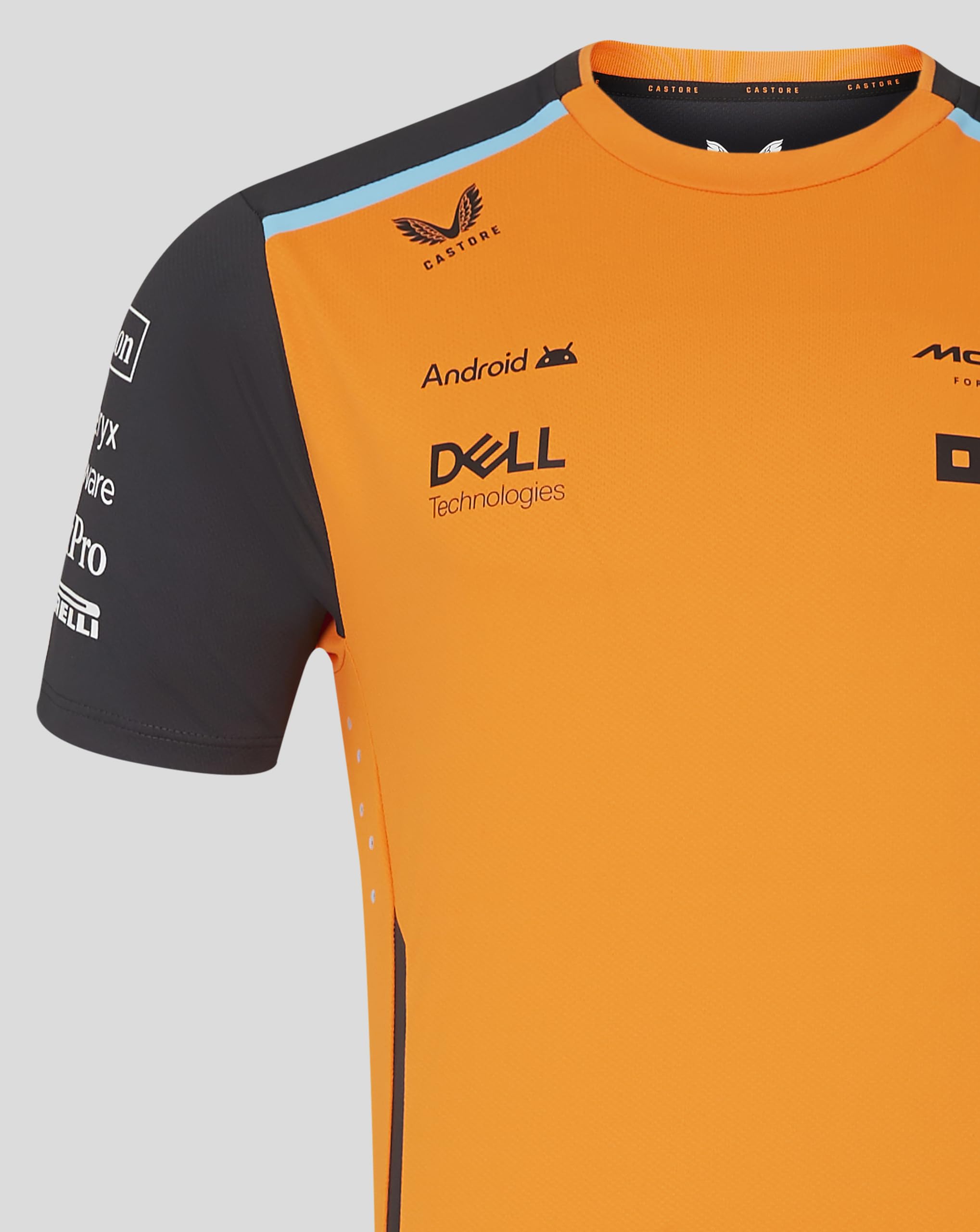 McLaren Formel 1 Team – Offizieller 2024 Formel 1 Merchandise – Replica Team Set Up T-Shirt – Papaya Orange/Phantom Grey – Herren