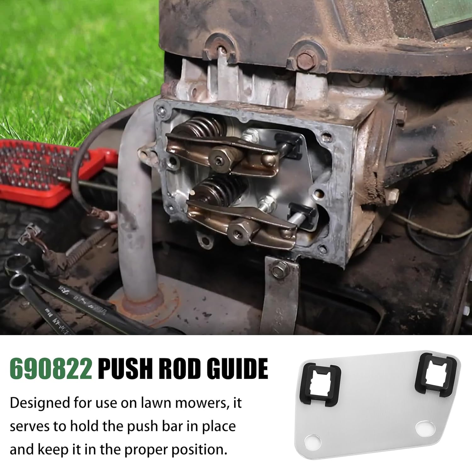 690822 Push Rod Guide Plate for Briggs & Stratton Lawn Mower Small Engine Snowblower Wood Chipper Engine