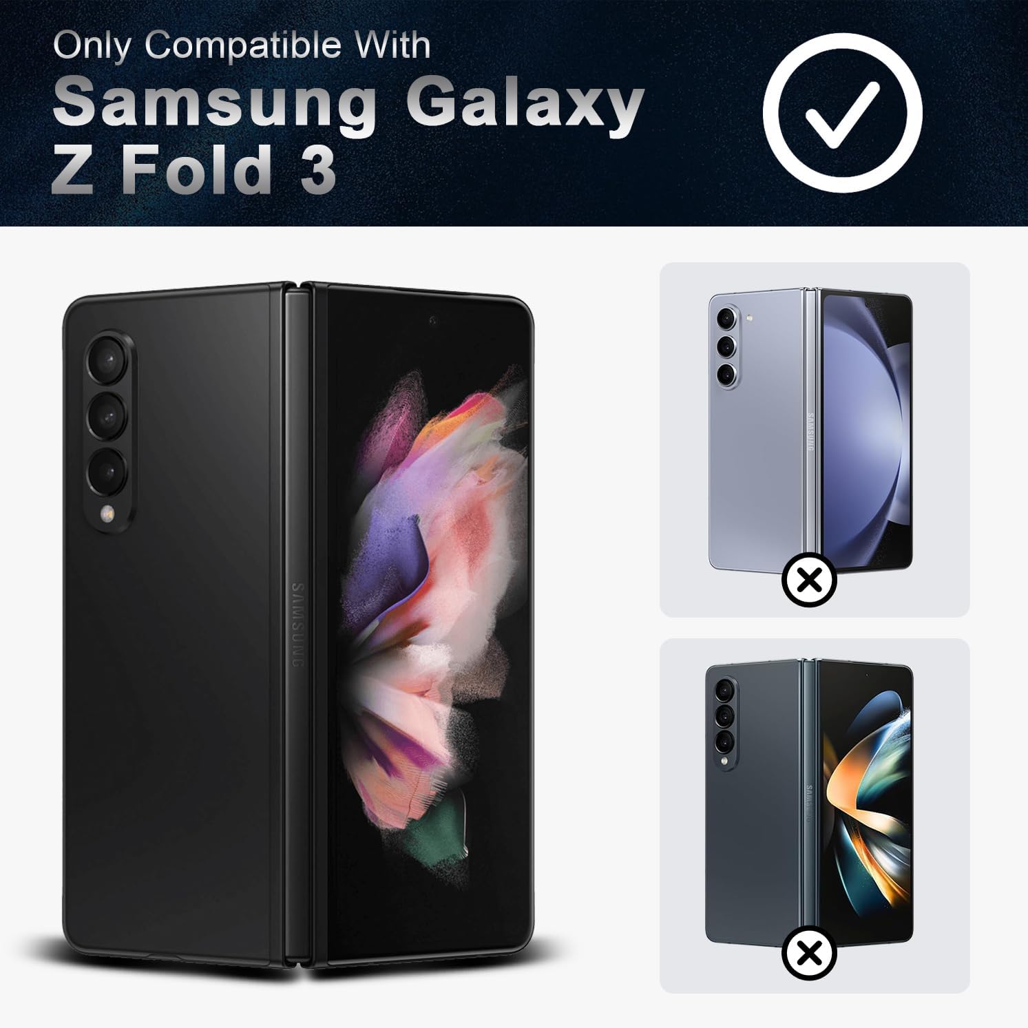 Magnetic for Galaxy Z Fold 3 5G Case,Lightweight,Slim Fit Drop Protection Rugged Shockproof Cover for Samsung Galaxy Z Fold 3 5G, Hard PC Shockproof Protective Phone Wine red 18-Z Fold3-14