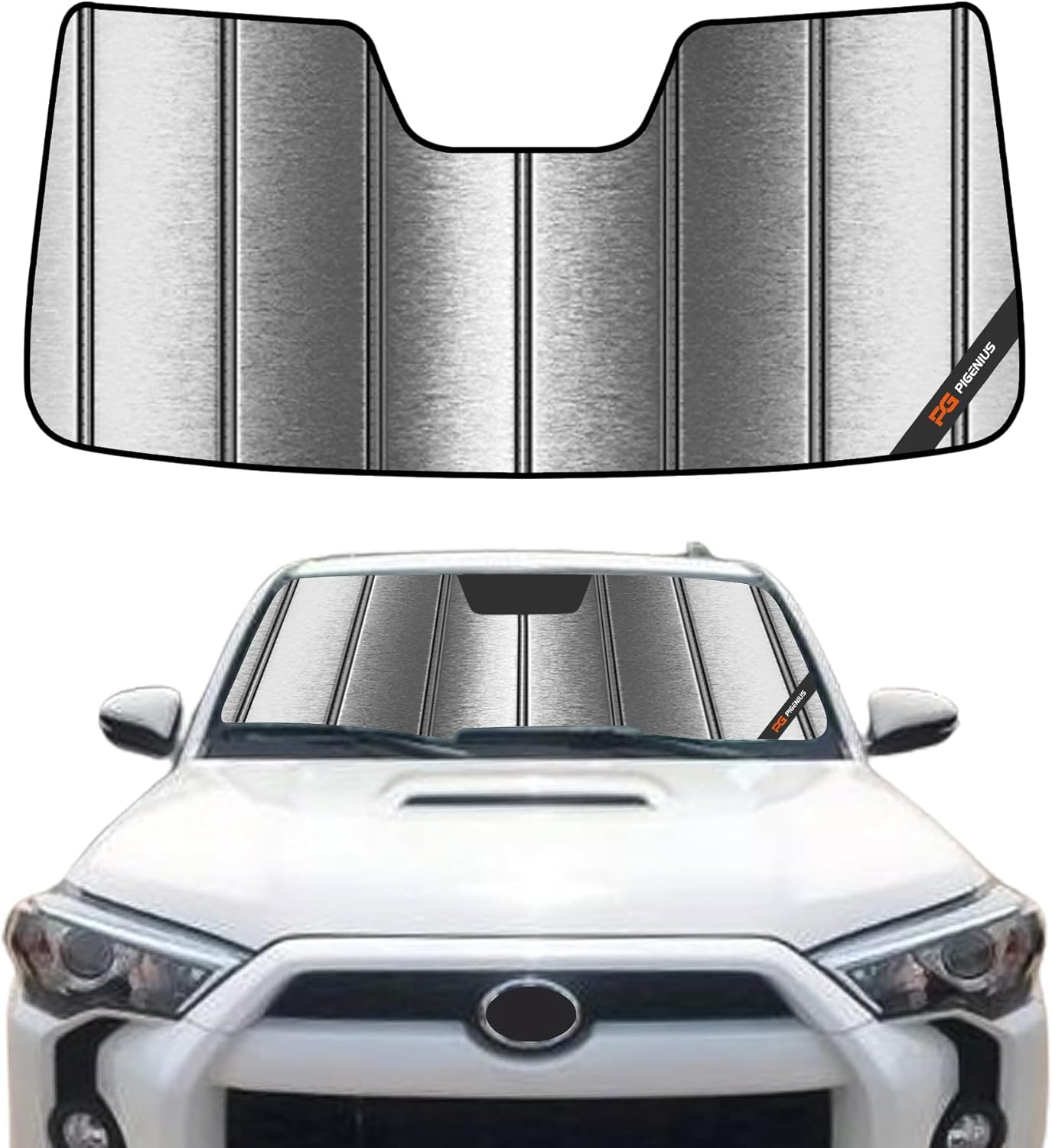 Pigenius Windshield Sun Shade for Toyota 4Runner 2010-2019 Front Window Sunshade - Safeguard