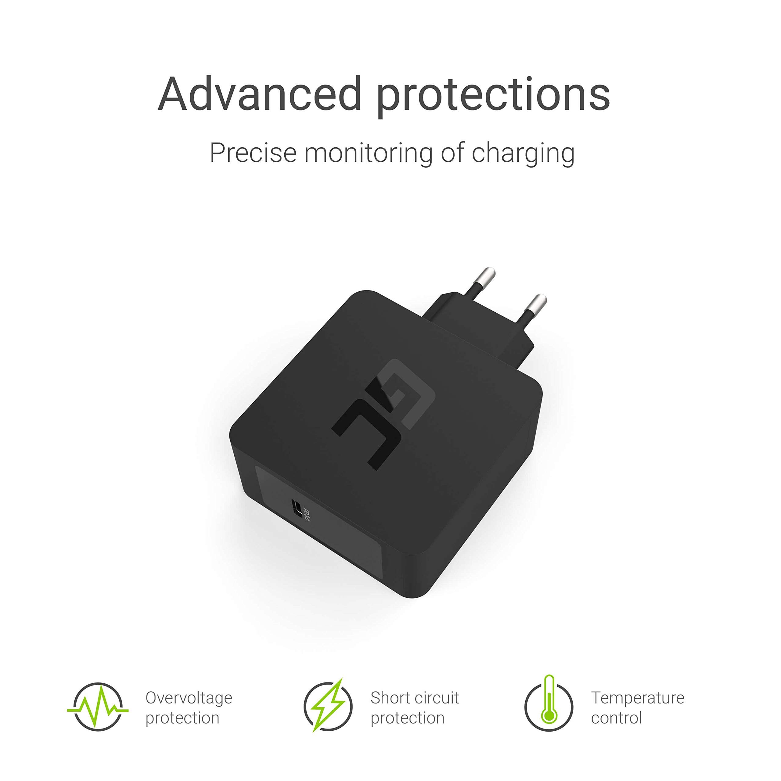 Green Cell 60 W c PD Caricabatterie USB con Cavo USB C Alimentatore di Rete per Apple MacBook PRO 13 A1706 A1708 A1989 (2016, 2017, 2018), ASUS Zenbook 3 Deluxe/S, HP Spectre 13/X360 13 e Altri