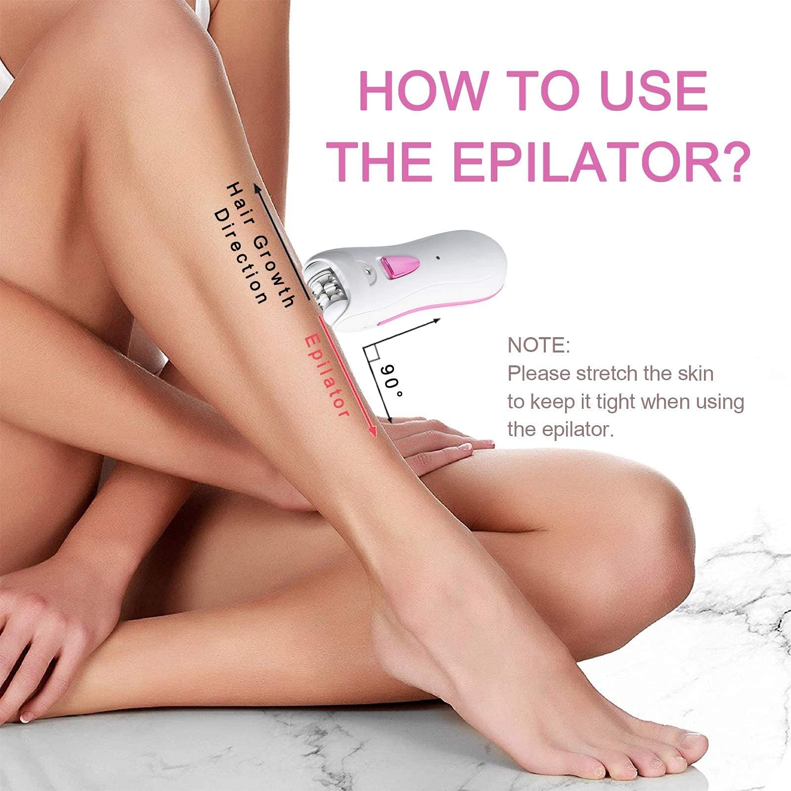 Depiladora Facial Mujer Arranca Pelo con Luz LED sin Cable & Recargable | Mini Depiladoras Faciales Recargable para Piernas, Cara y Zonas Íntimas,Regalo Mujer Ideal para Día de la Madre y Cumpleaños