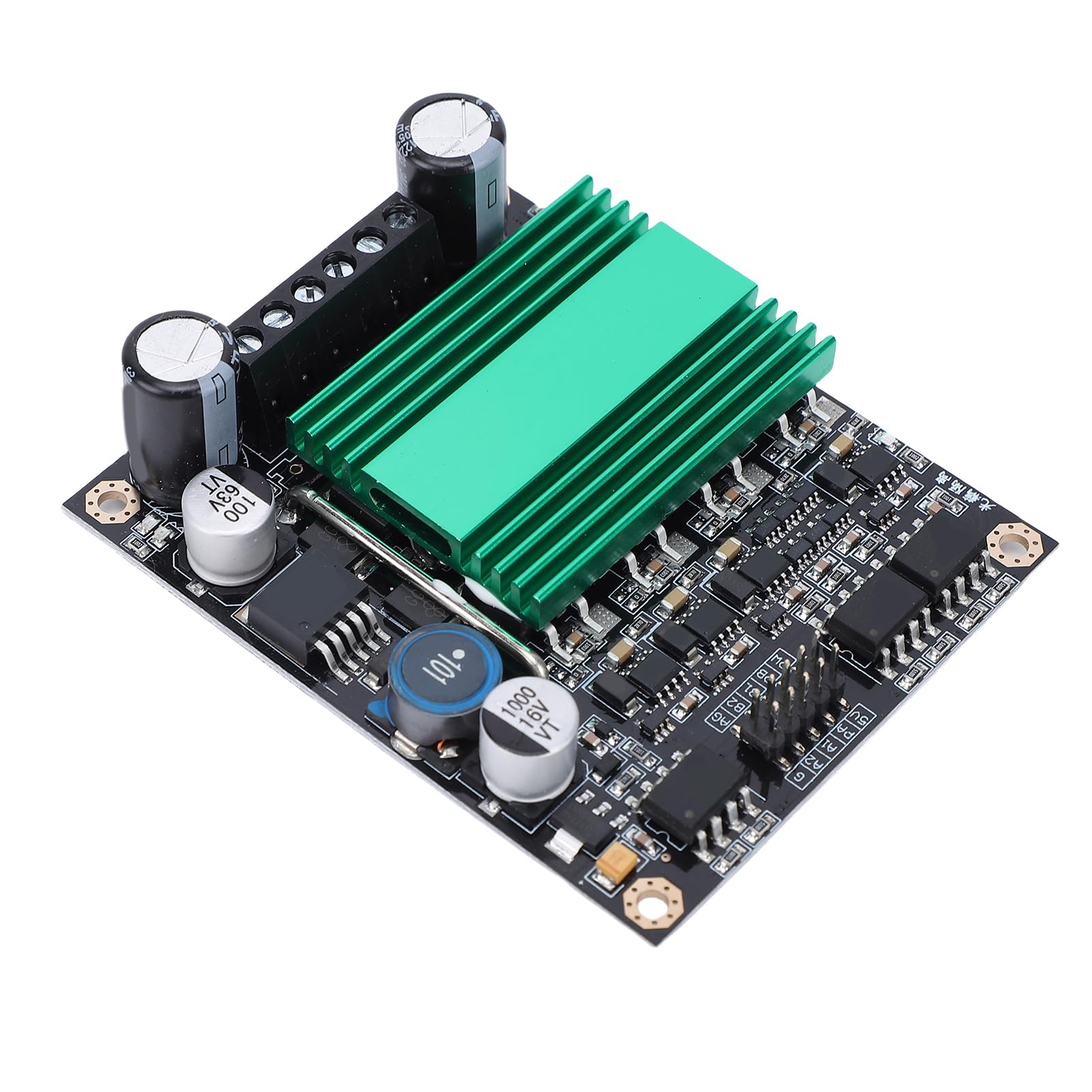 Modulo Driver Motore CC da 100 A, Controller A Ponte H A Doppio Canale con Dissipatore di Calore e Isolamento Optoaccoppiatore, Ideale per l'automazione Industriale di Robot Fai-da-te