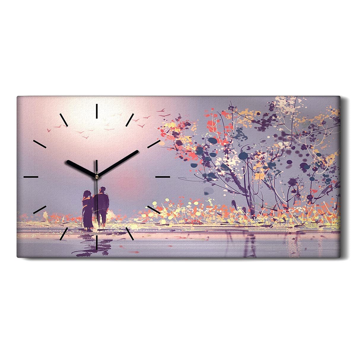 Horloge sur Toile Art Mural de Qualité Supérieure 60x30