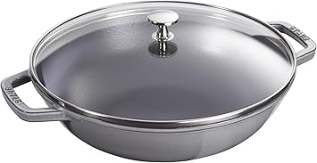 STAUB Cast Iron Wok, Grey, 30 cm - Thumbnail 2
