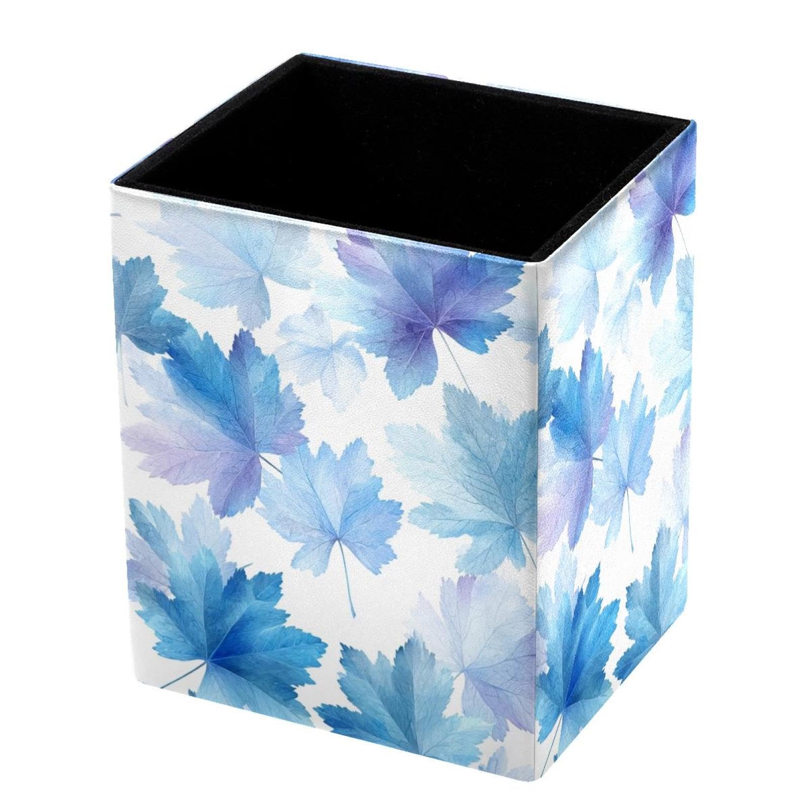 VAPOKF Pencil Holders for Desk, Maple Leaves Printed Pen Holders Pen Pot Makeup Brushes Storage Desktop Stationery Supplies Organiser for Home Office