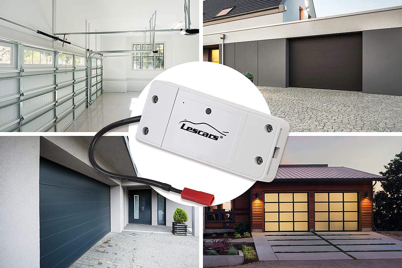 Lescars Garagentoröffner WLAN: 2er-Set WLAN-Garagentor-Steuerung mit App, Timer- & Countdown-Funktion (WLAN Garagentoröffner nachrüsten, WLAN-Taster Garagentor, Funkfernbedienung)