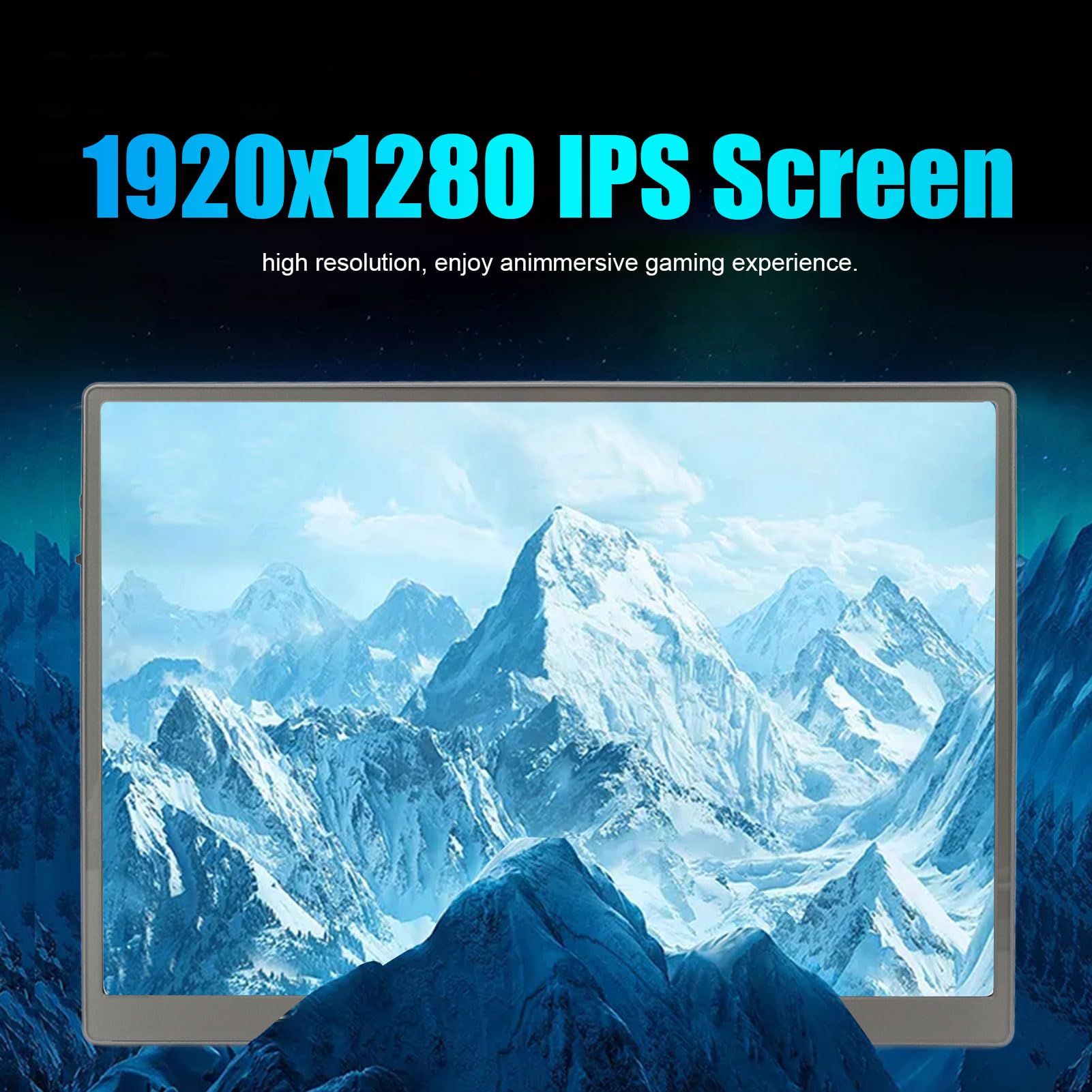 Przenośny Monitor do Gier 60 Hz, 10,5 Cala 1920x1280 HDR Eye Care Ultracienki Wyświetlacz IPS z Dwoma Głośnikami, Zewnętrzny Drugi Ekran do Laptopa PC Telefon do Konsoli Xbox na