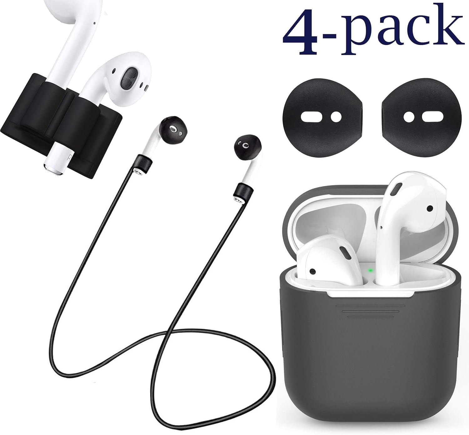 4 in 1 Apple AirPods Accessories & Skins Kit Portable Watch Band