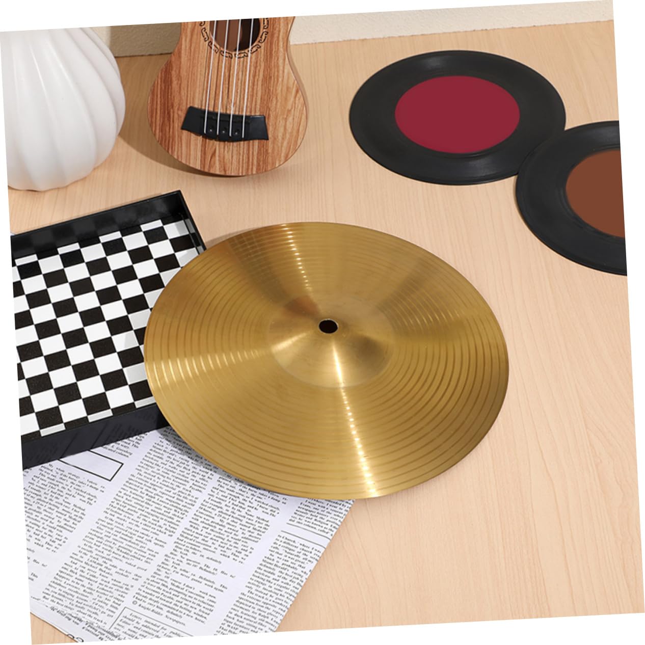Levemolo Crash Cymbals for Drums Practice Jazz Drum Crash Cymbal Metal Replacement