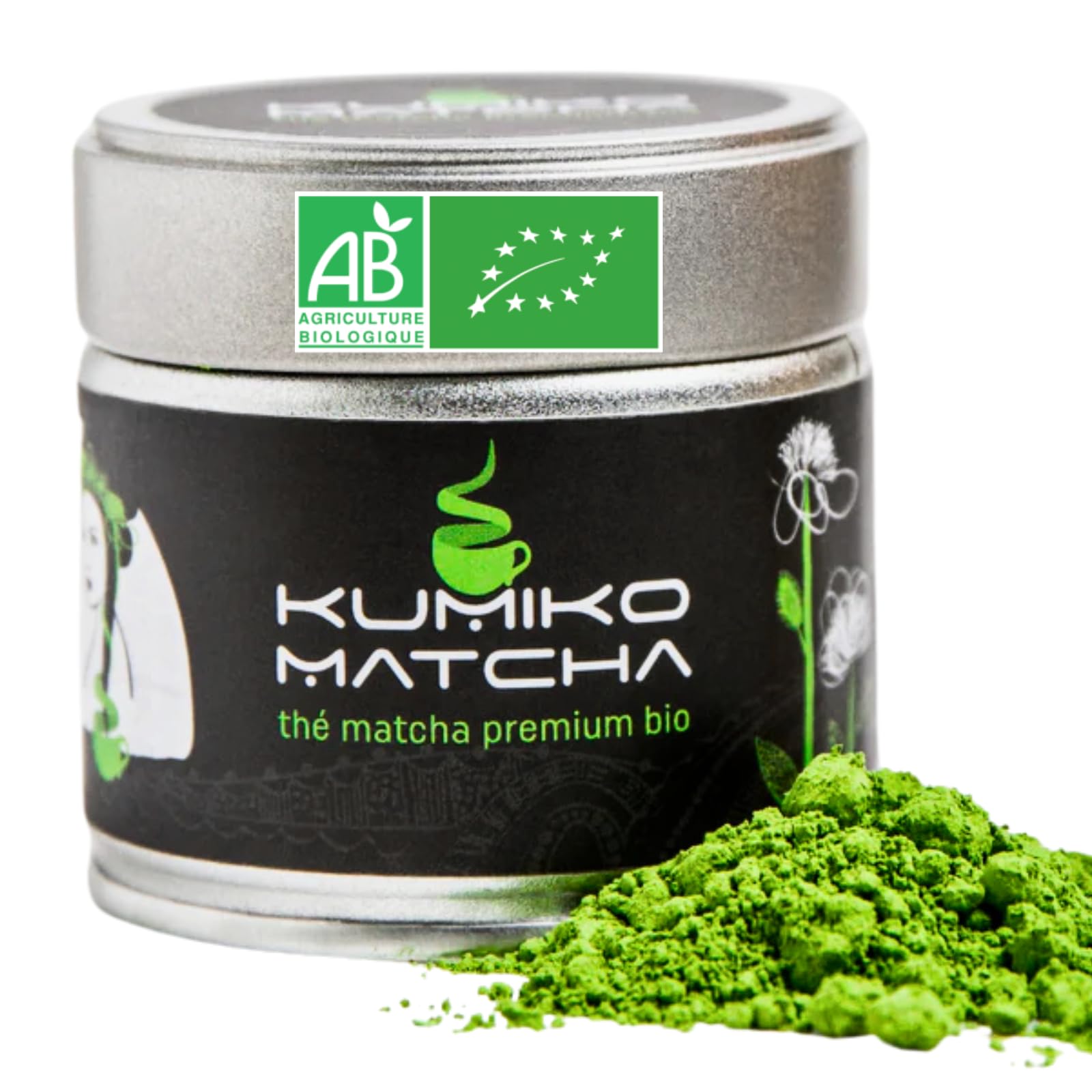 Thé Matcha Premium du Japon 30g Kumiko - Certifié Bio - Qualité de Cérémonie