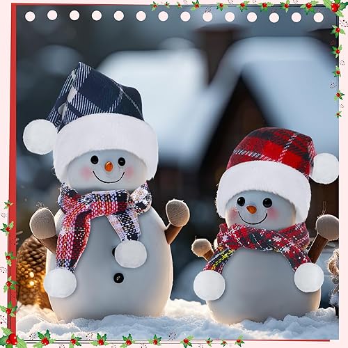 Vista 36 de Geyoga 8 piezas de mini sombreros y bufandas de Papá Noel, accesorios de Navidad, sombrero de gnomo pequeño para manualidades, bricolaje para Blanco