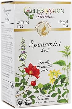 CELEBRATION HERBALS Spearmint Leaf Tea Organic 24 Bag, 0.02 Pound