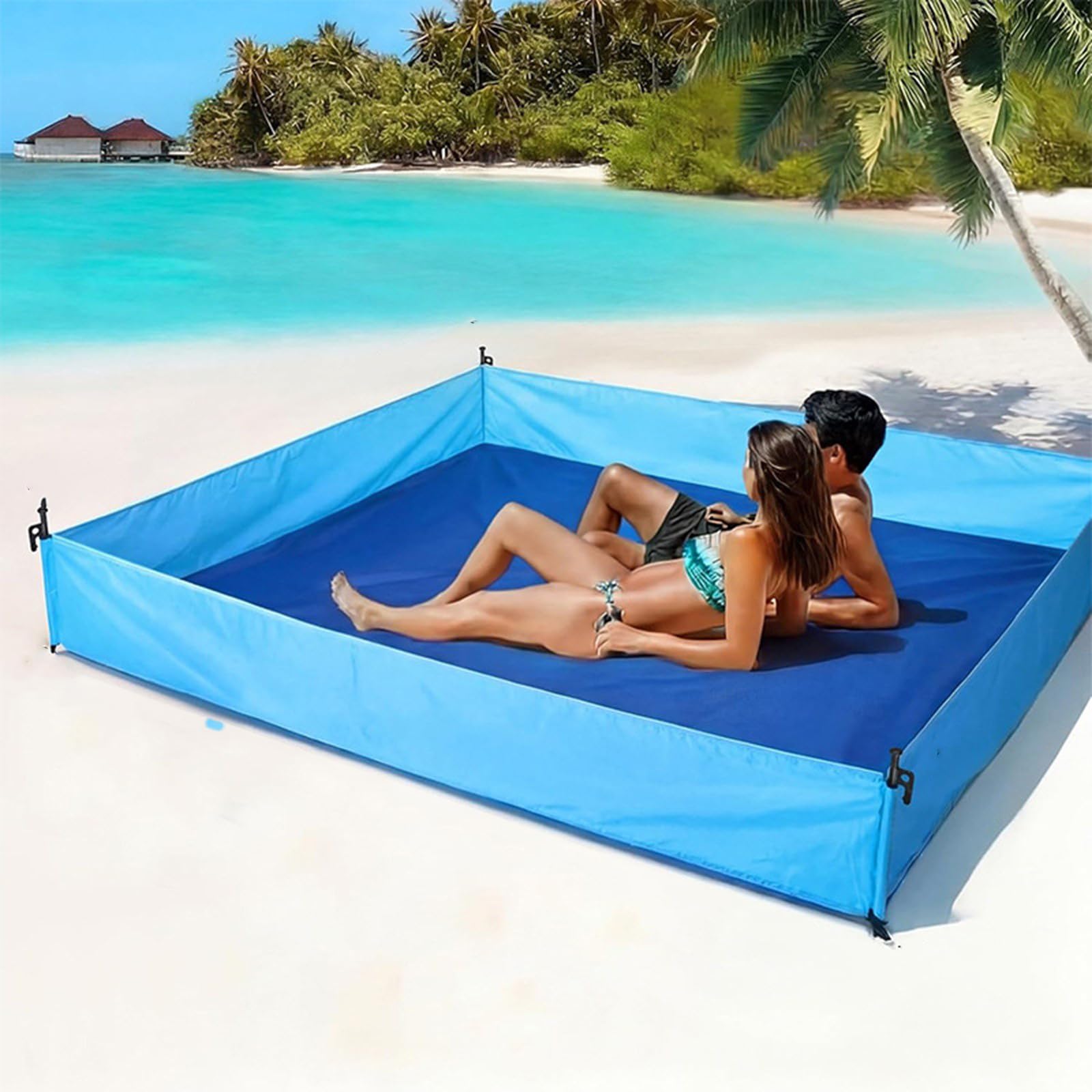Esterilla antiarena avanzada para la zona de actividad de los niños. Tejido fuerte y anclaje al suelo resistente al viento Season Beach Essential Gear
