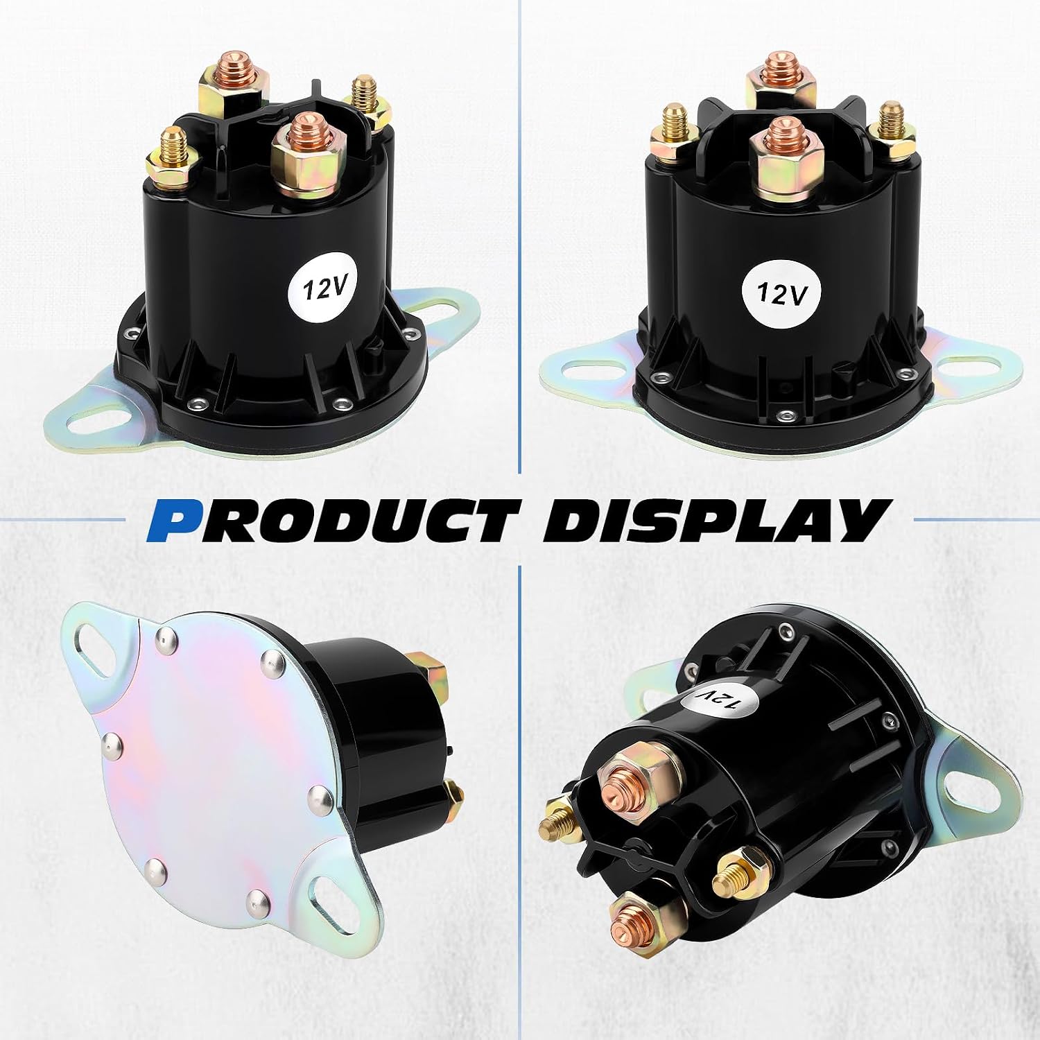 12V 150A Starter Solenoid Relay for Trombetta 684-1221-012 Western Snow Plow 56131K 56134 25634 Fisher 5794 5794K-1 Boss HYD01633 Buyers 16160410 1306317 Powerseal DC Contactor Continuous 4 Terminals