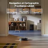 roborock QV 35A Aspirateur Robot Laveur, 8000Pa HyperForce, Station Multifonctionnelle, Serpillière Rotative 200 TR/Min & Relevable 10mm, Anti-enchevêtrement, Évitement d'obstacles, Cartographie, APP - 7