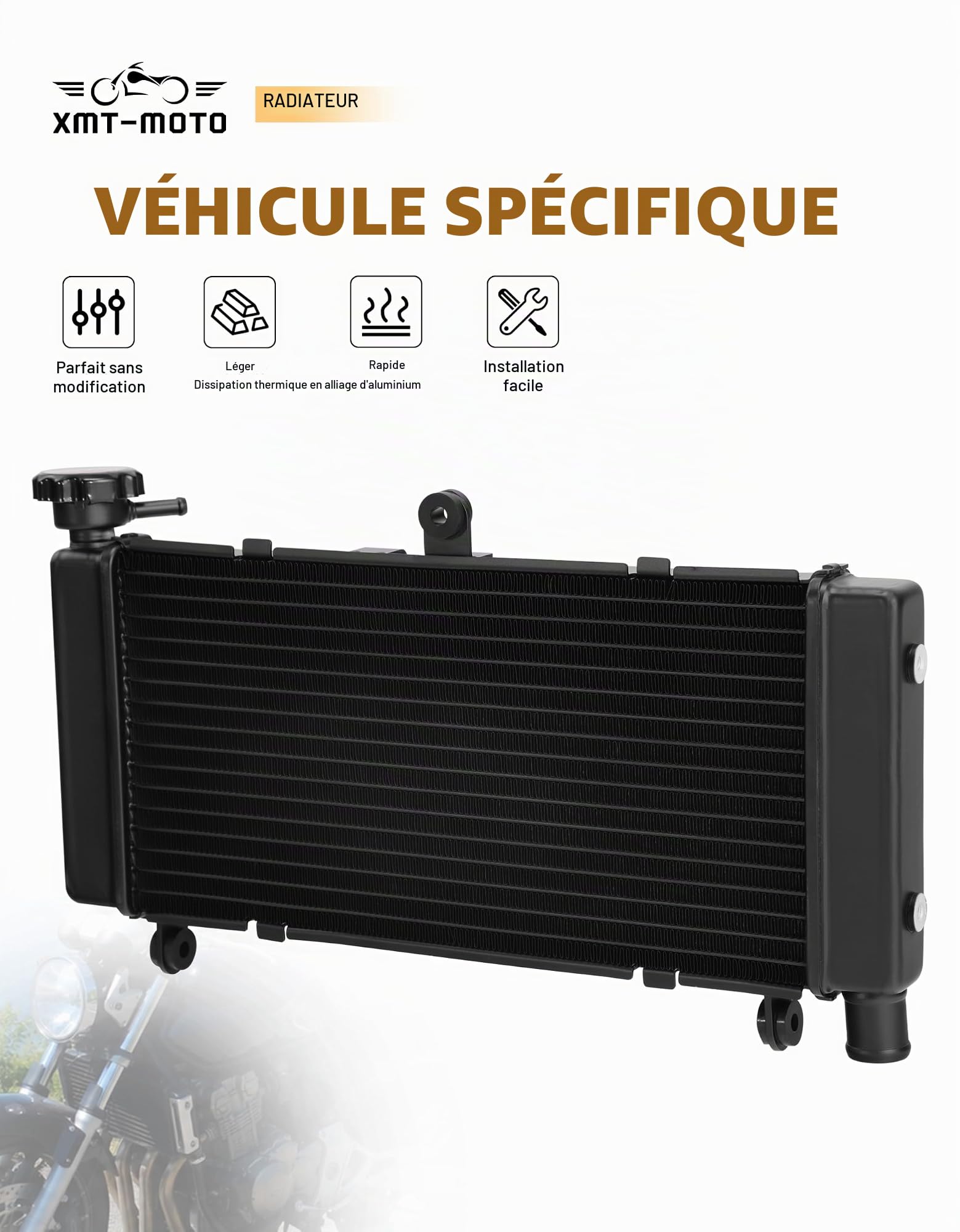 Moto Radiateur Adapté pour CB600F Hornet 1998-2006