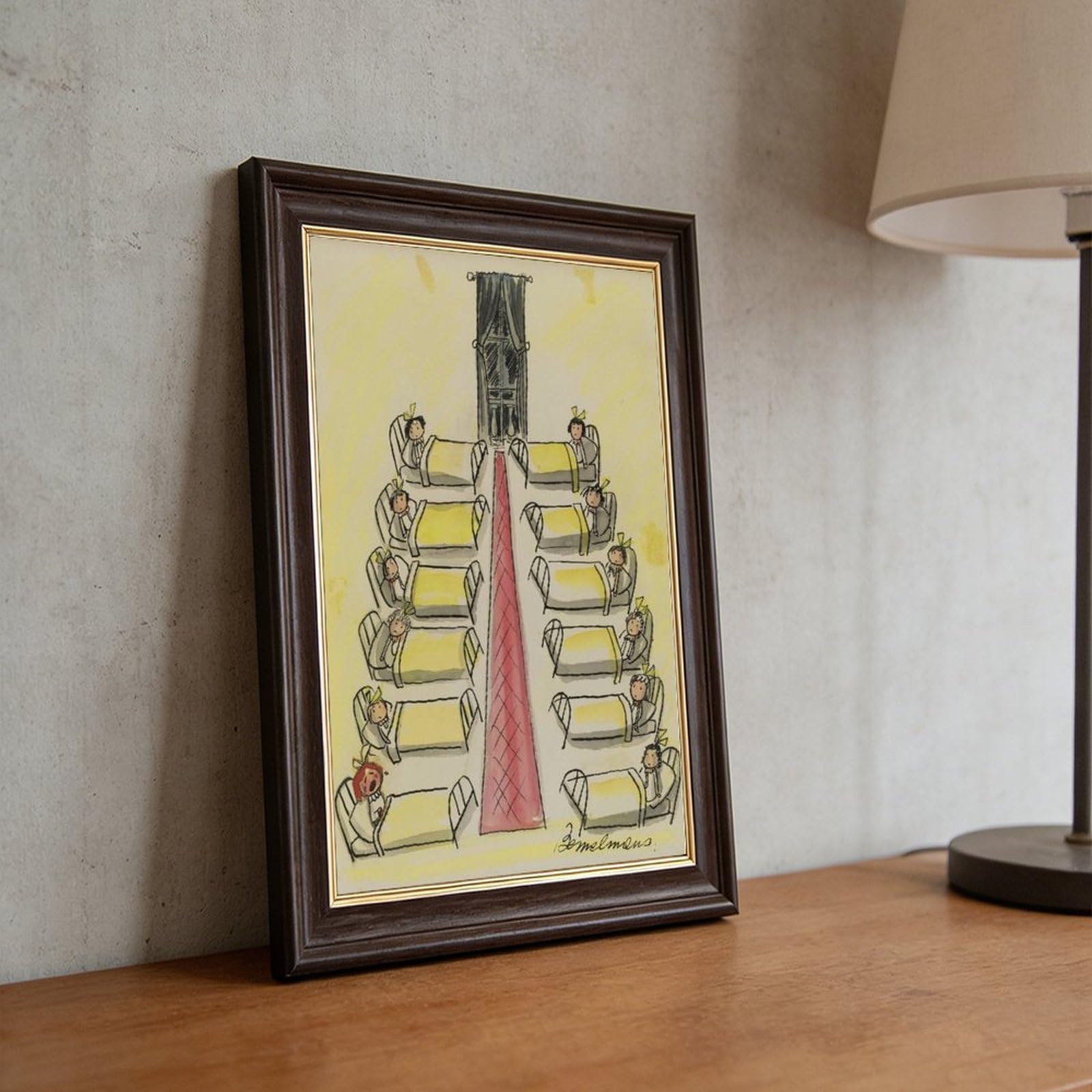 WCYB Bedtime by Ludwig Bemelmans – klasyczna sztuka książki dla dzieci, vintage opowieść na dobranoc druki wydruki plakaty płótno dekoracyjne obrazy ścienne do biura Hangab