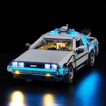 BrickSoul Light Up Kit for Lego Back to The Future Time Machine 10300 Building Set, Upgrade Design Lighting Accessories for Lego Building Set, Not Included 10300 Building