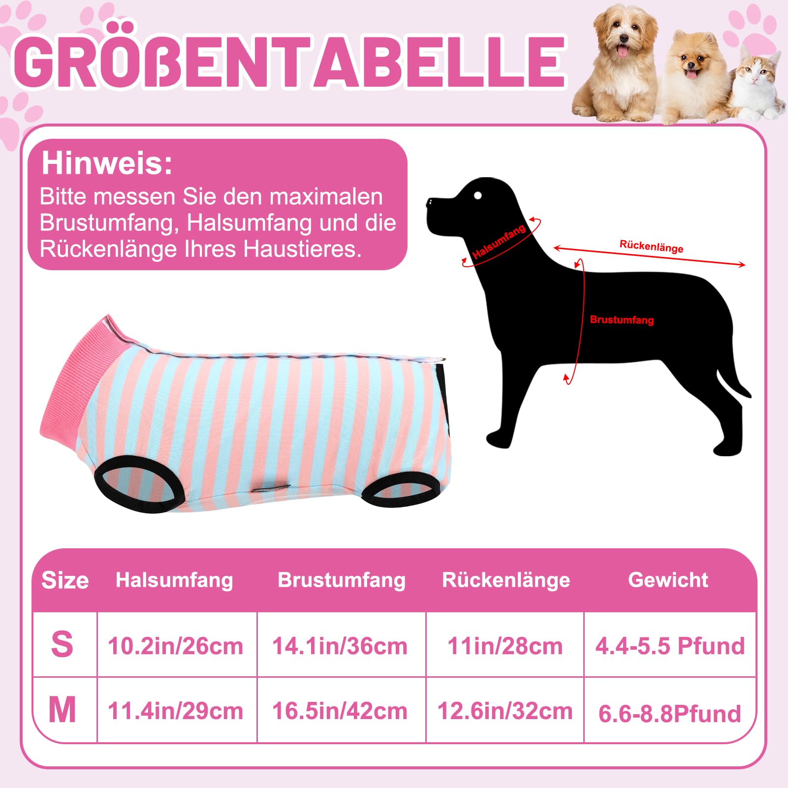 Hunde-Body Nach OP – Erholungsanzug Statt Halskragen, Waschbar, Lila, Größe XL