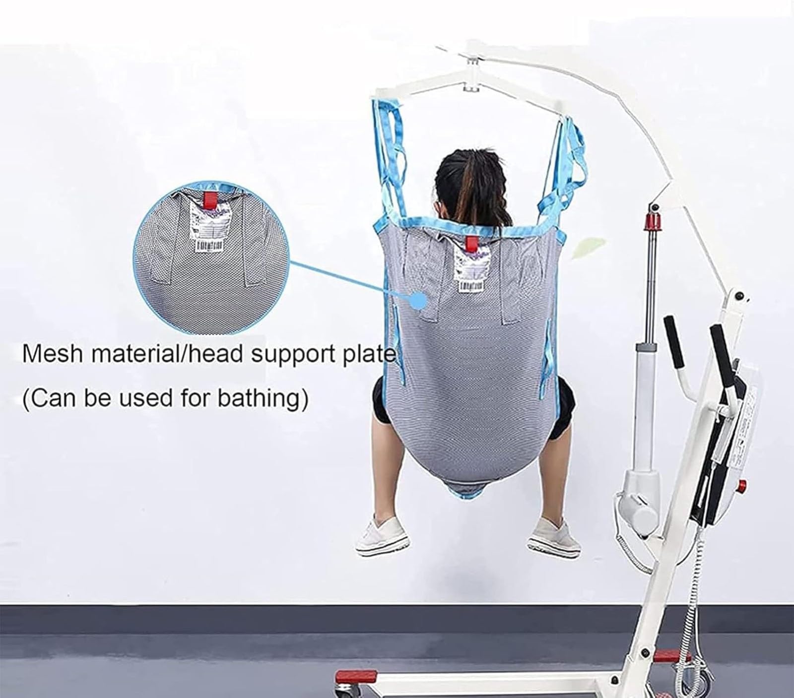 Élingue pour Lève-Patient, harnais de levage patient universel en maille respirante, harnais jambes écartées pour le transfert du lit à la chaise roulante, à la chaise longue, à la chaise de douche ou