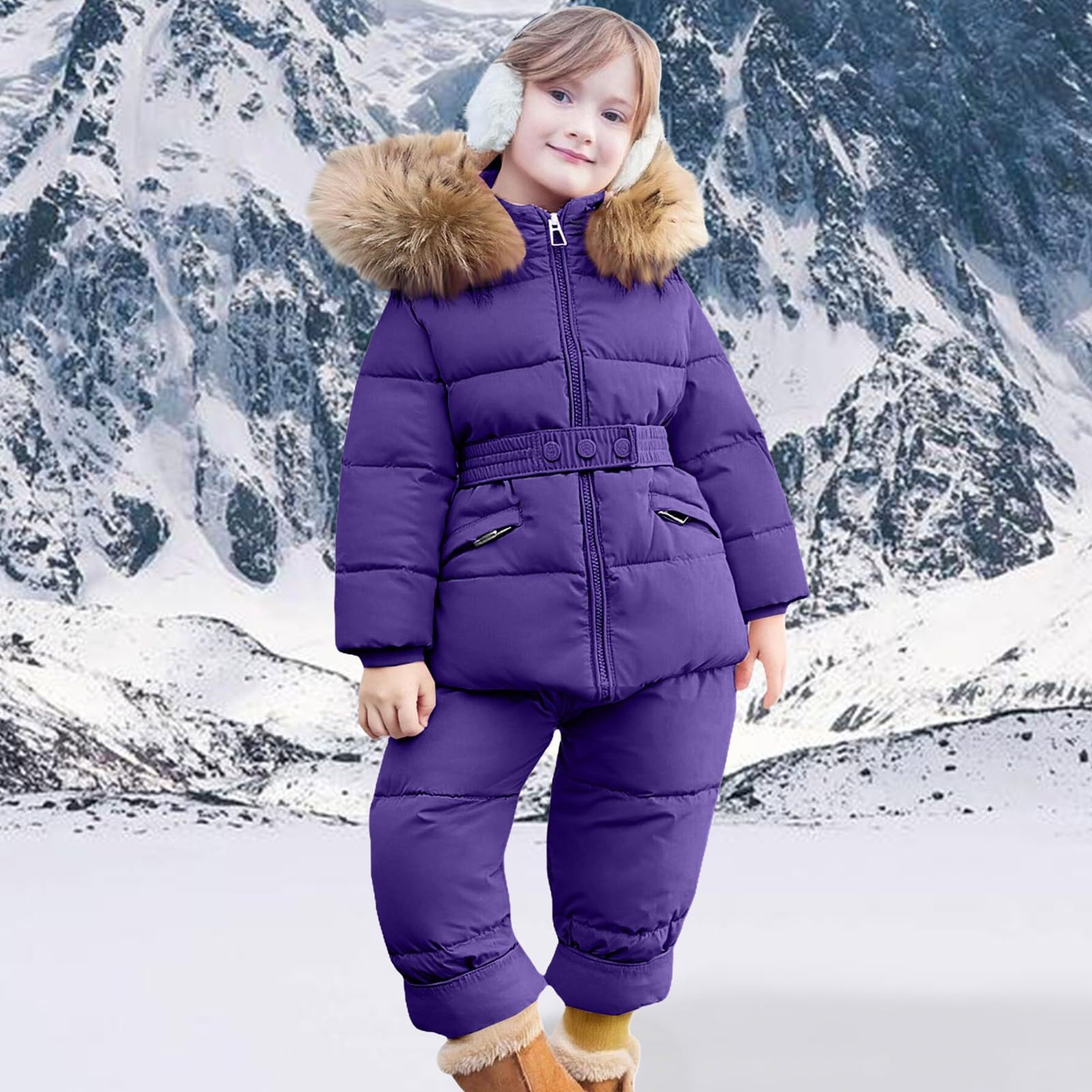 Traje de nieve para bebé, invierno, 2 piezas, chaqueta de plumón, abrigo con pantalones de nieve, cortavientos, impermeable, chaqueta de esquí, ropa de esquí para niños, traje de esquí, ropa para