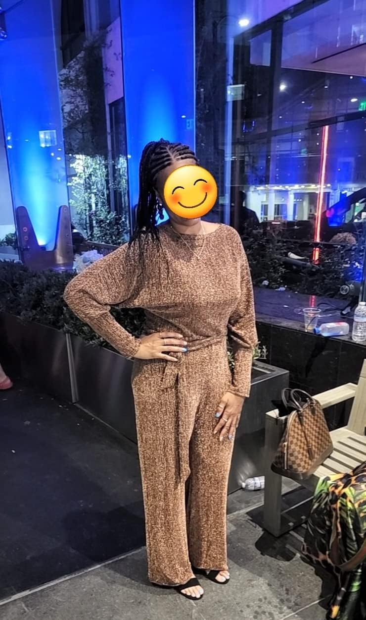 ZonJie Jumpsuits for Women Elegant Sexy Sparkly Sequin Off Shoulder Pants Long Sleeves Wide Leg Clubwear Rompers - Image 3