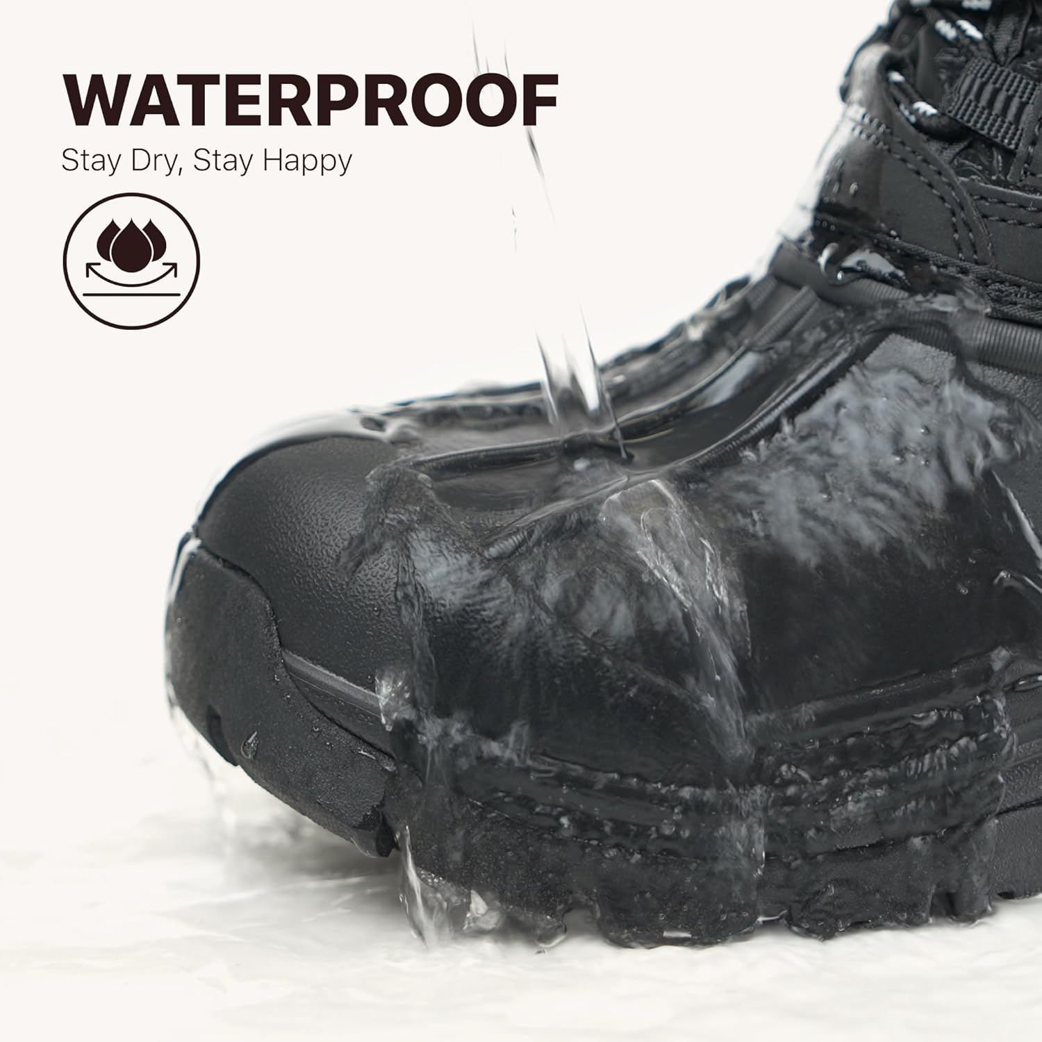 Snow Boots for Women Waterproof Mid Calf Duck Boots Lightweight Warm Anti-Slip Hiking Walking Faux Fur Lined Women's Winter Snow Boots for Outdoor