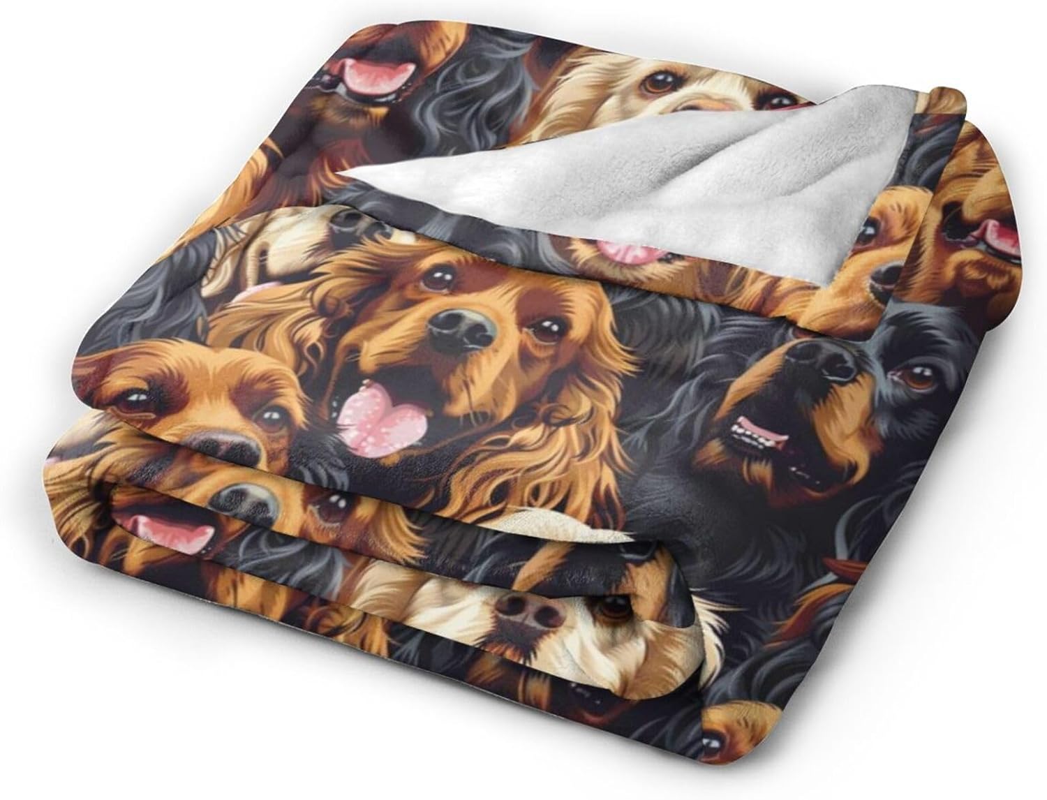 Cocker Spaniel Dog Blanket 50"x60", Cute Pet Throw Blankets, Gifts for Women Girls Kids, Soft Lightweight Fleece for Sofa Room Couch Bed Travel Modern Decor - Image 4
