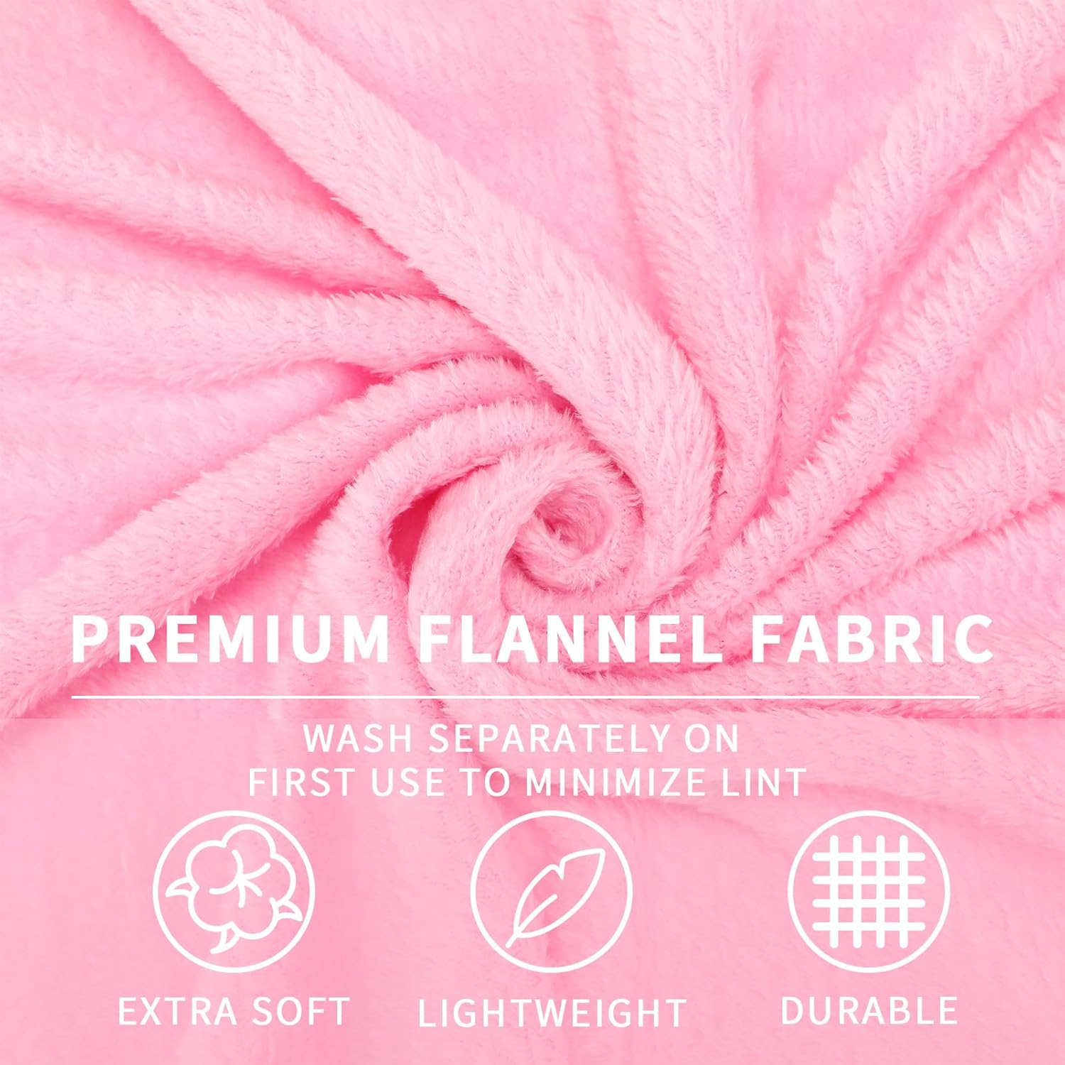 6 Pcs Valentine's Fleece Throw Blanket for Girl Soft Flannel Throws for Galentine's Party Sleepover Slumber Favors Cozy Movie Night Blanket Set(Pink,40 x 60 Inch) - Image 3
