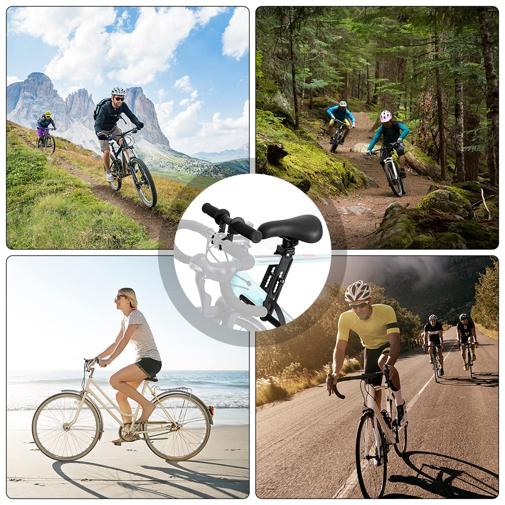 ADDLIVE Siège Vélo Enfant Avant, Siège Enfant VTT Détachable Portable pour 2-6 Ans